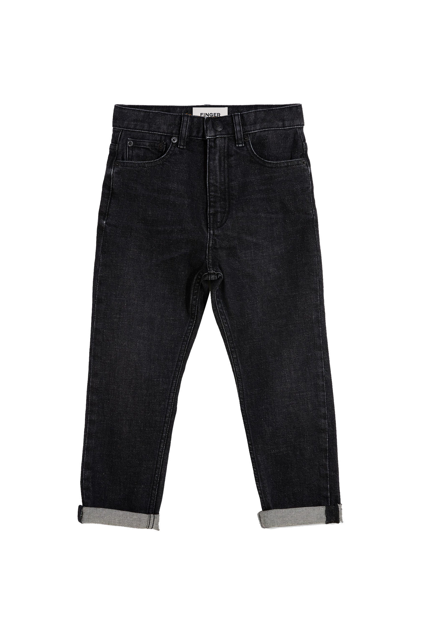 OLLIBIS Black Denim - 5-Pocket Tapered Fit Jeans | Women