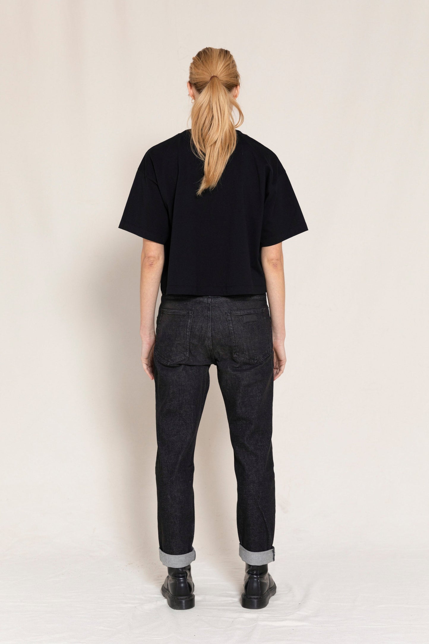 OLLIBIS Black Denim - 5-Pocket Tapered Fit Jeans | Women