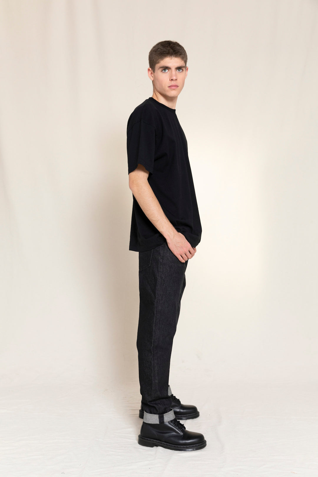 OLLIBIS Black Denim - 5-Pocket Tapered Fit Jeans