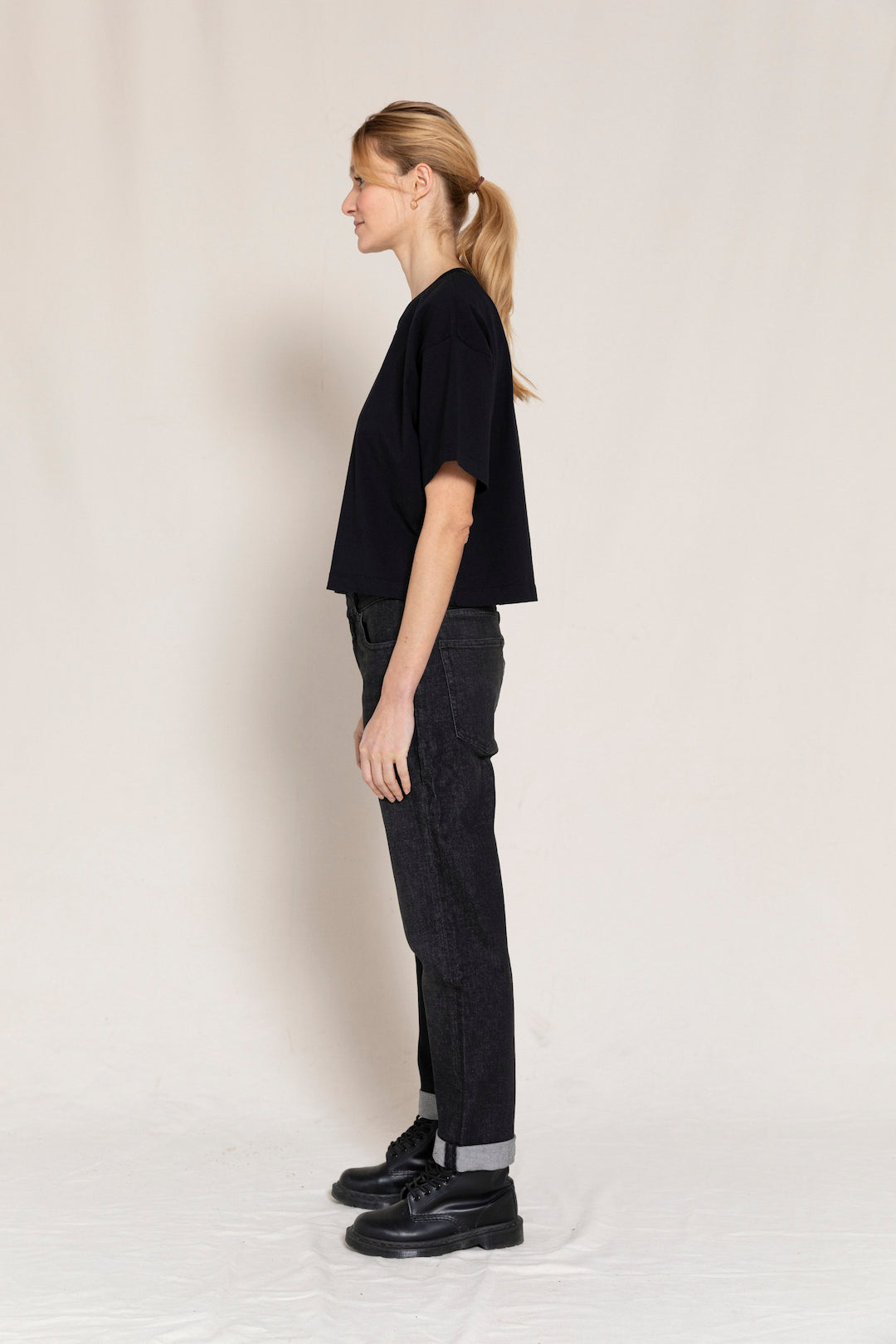 OLLIBIS Black Denim - 5-Pocket Tapered Fit Jeans