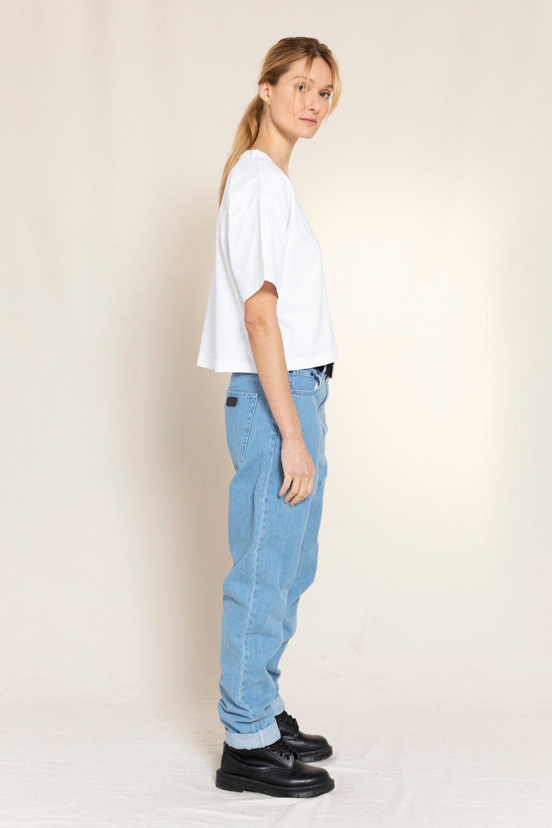 OLLIBIS Bleached Blue - 5-Pocket Tapered Fit Jeans | Women