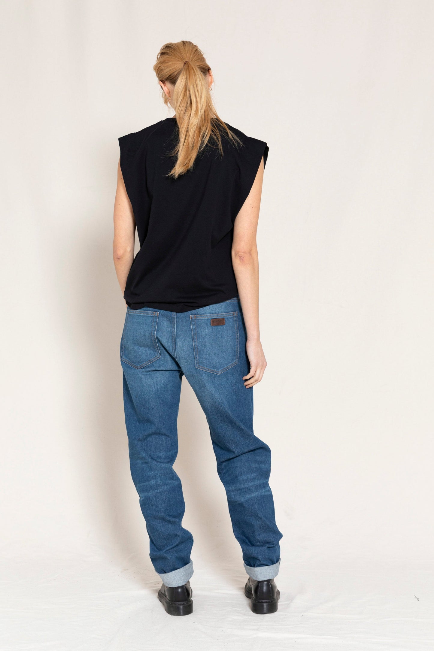 OLLIBIS Blue Denim - 5-Pocket Tapered Fit Jeans | Women