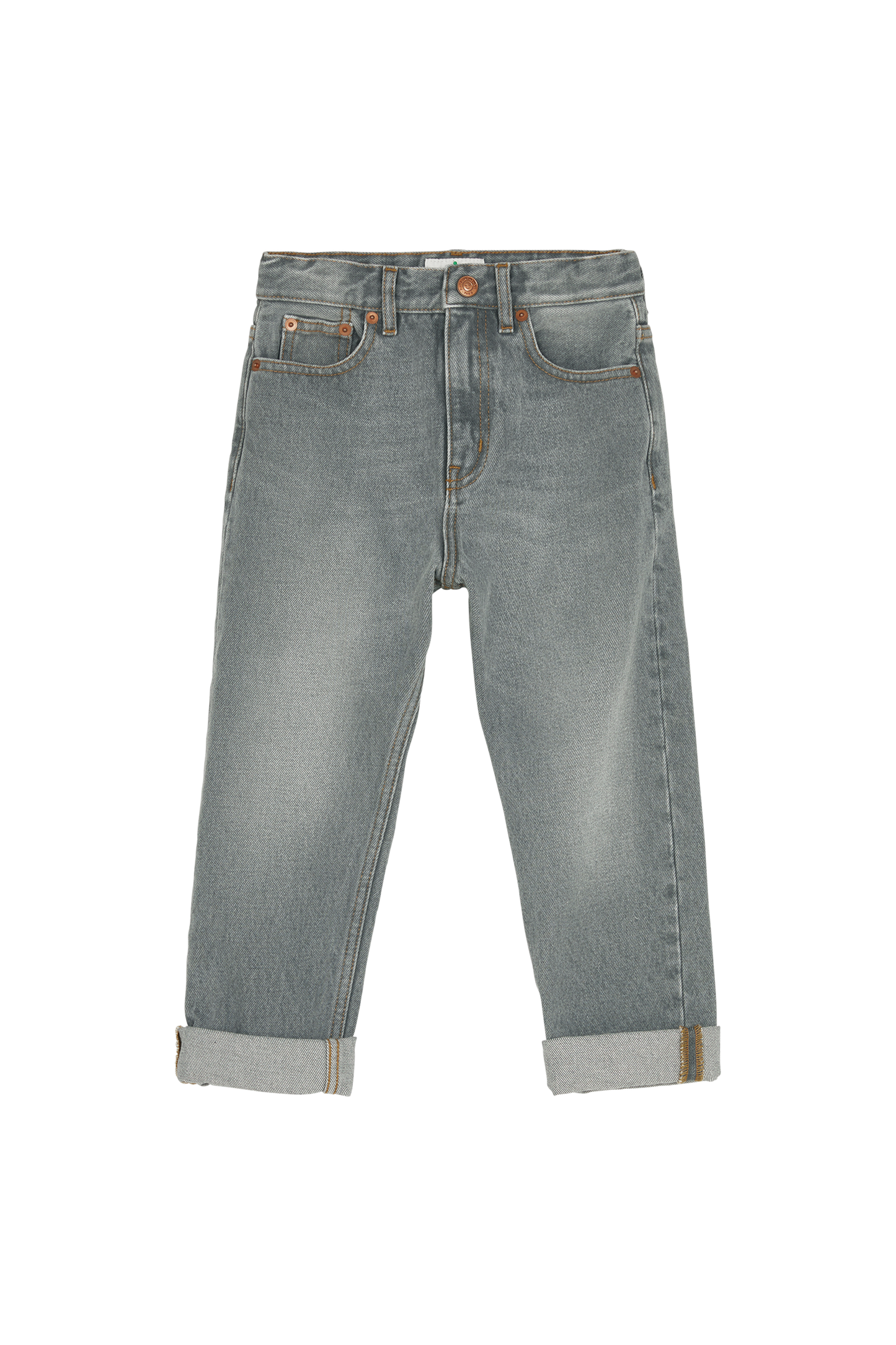 OLLIBIS Light Grey Denim - 5-Pocket Tapered Fit Jeans | Women