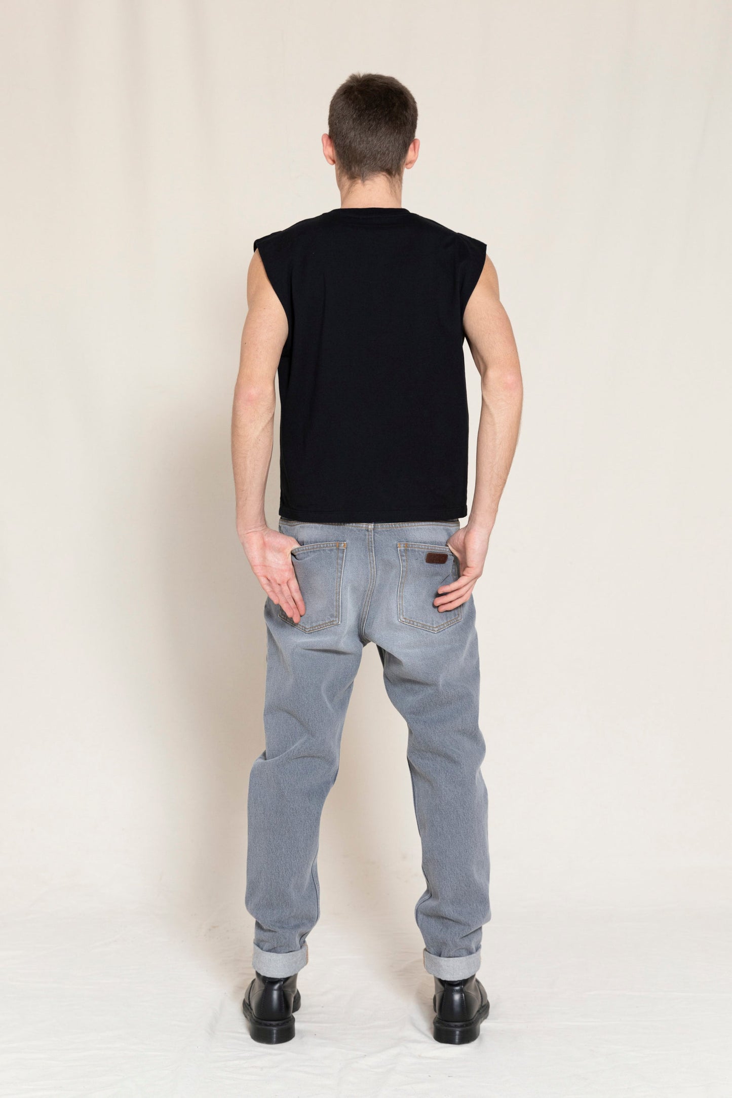 OLLIBIS Light Grey Denim - 5-Pocket Tapered Fit Jeans