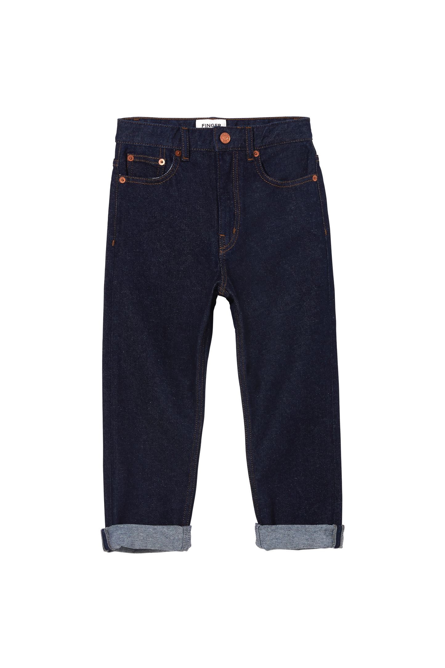 OLLIBIS Raw Denim Blue - 5-Pocket Tapered Fit Jeans