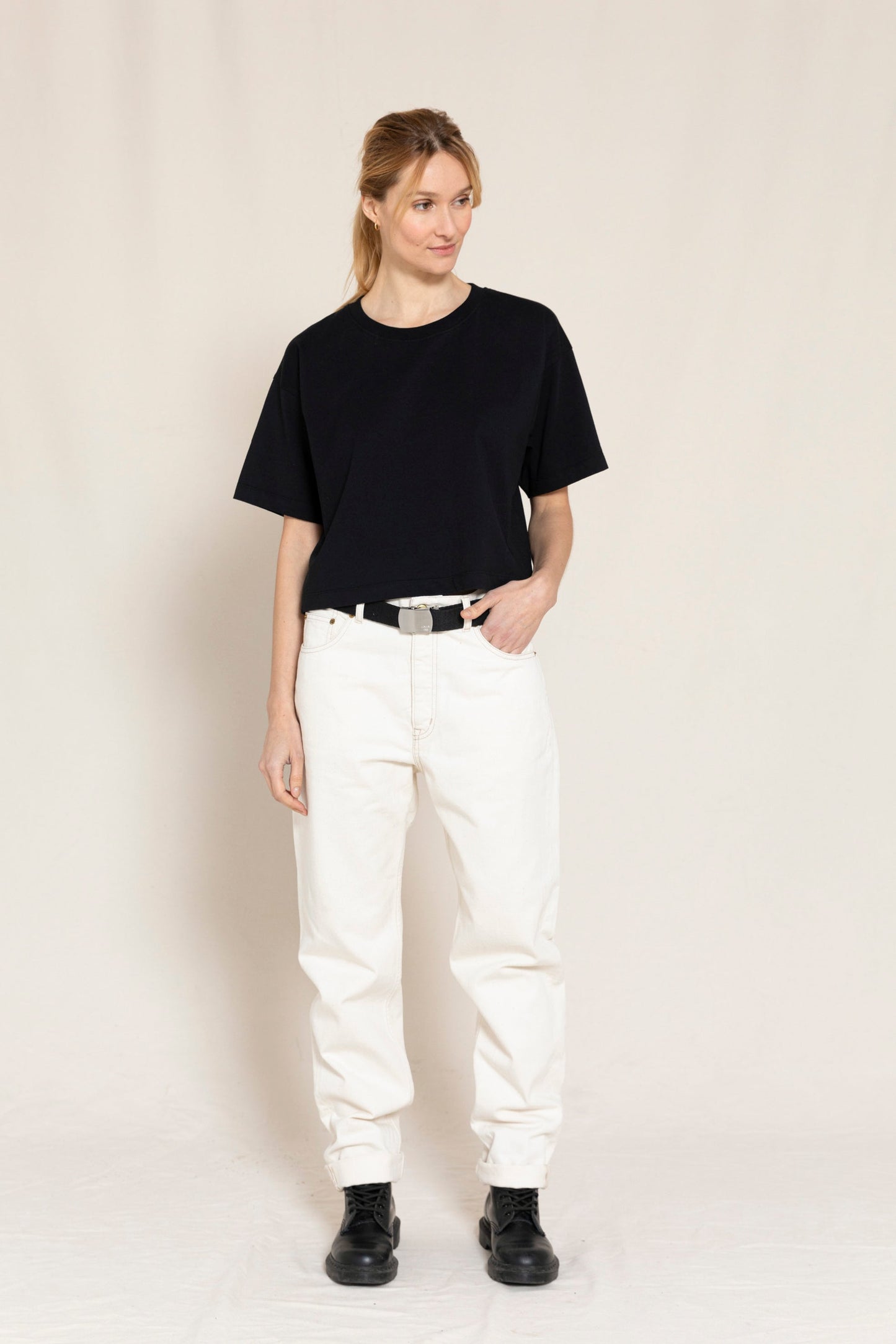 OLLIBIS Raw Ecru - 5-Pocket Tapered Fit Jeans