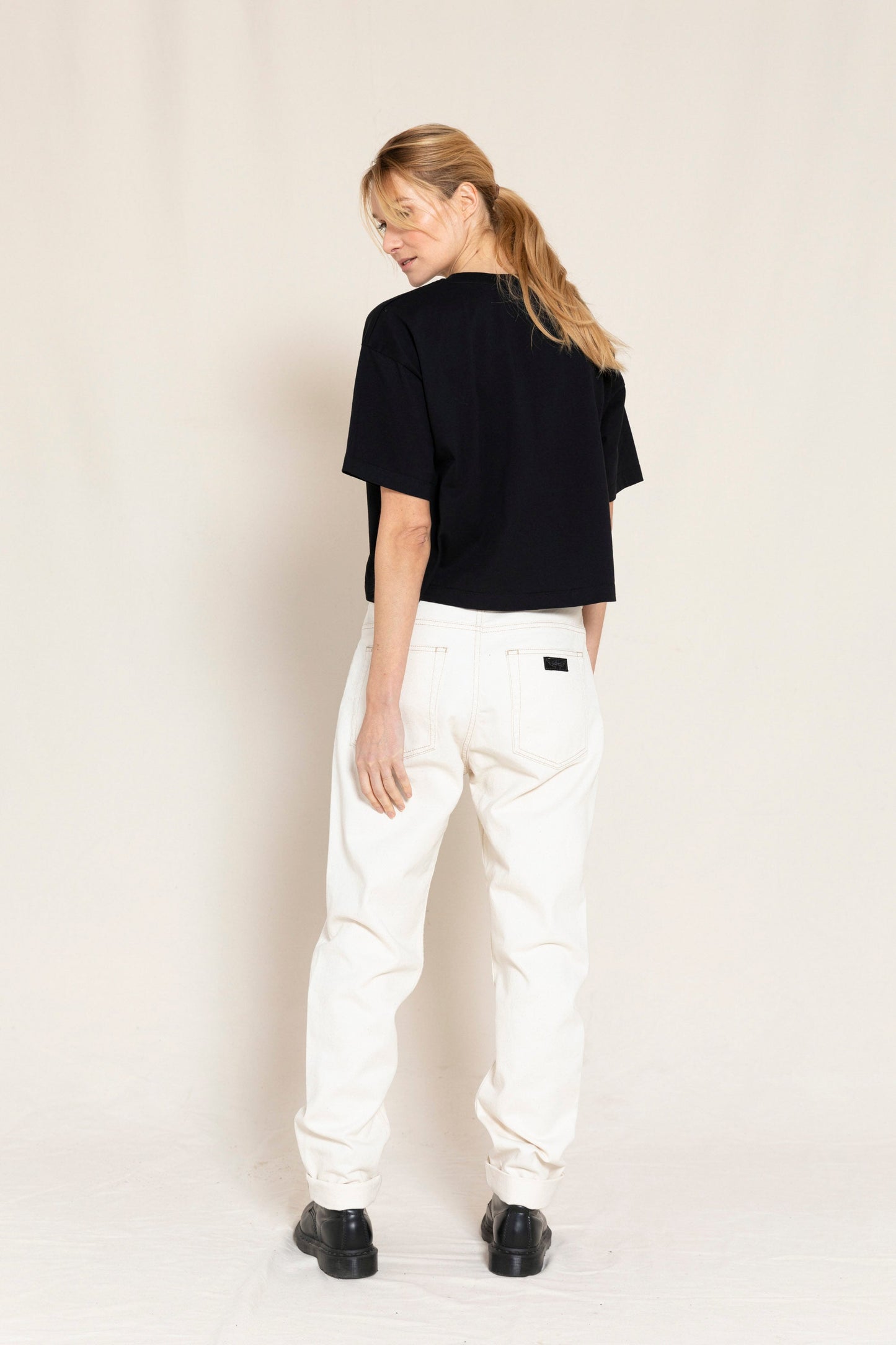 OLLIBIS Raw Ecru - 5-Pocket Tapered Fit Jeans