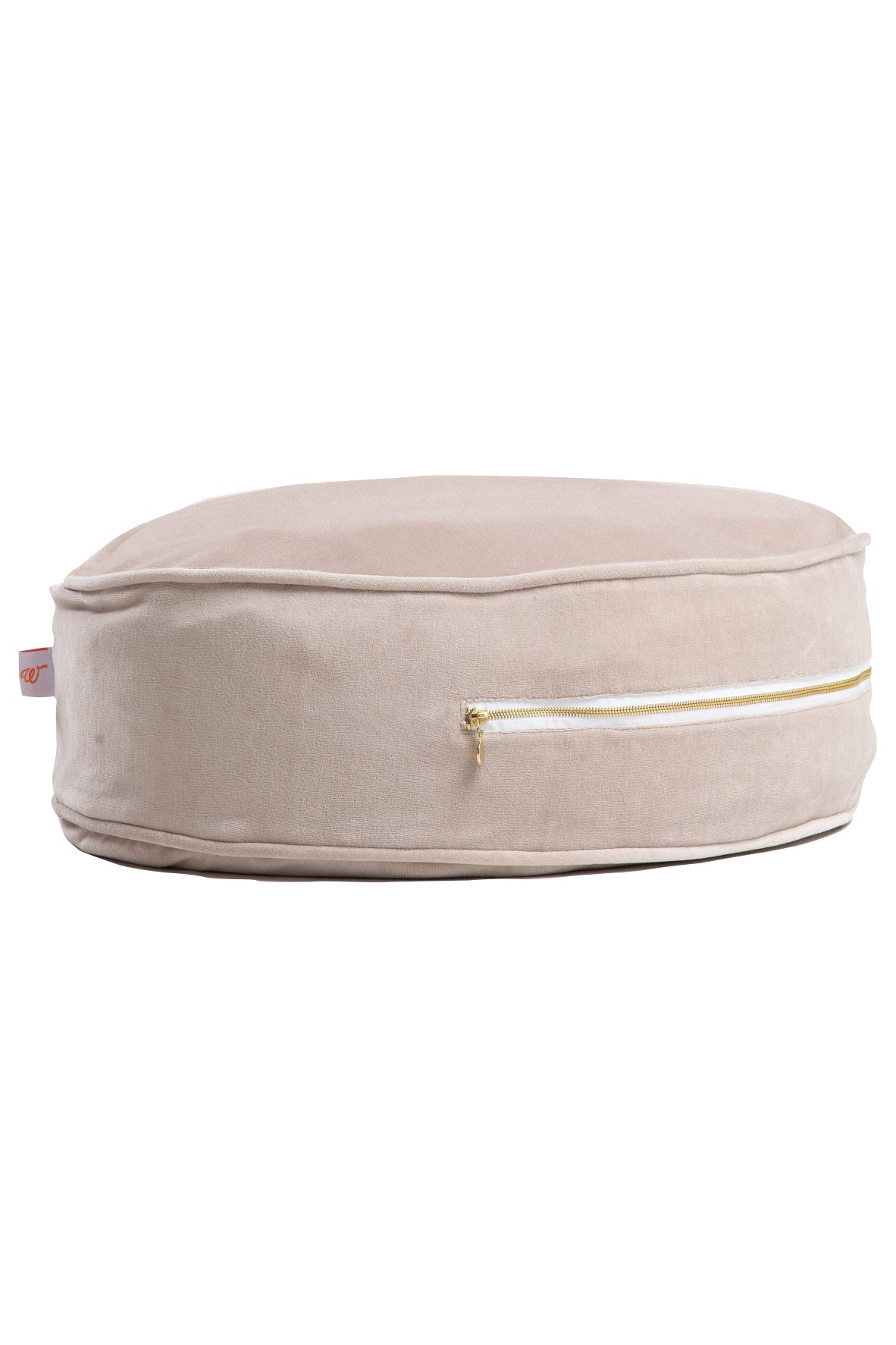 Velvet Beige Ottoman Beanbag Wigiwama 