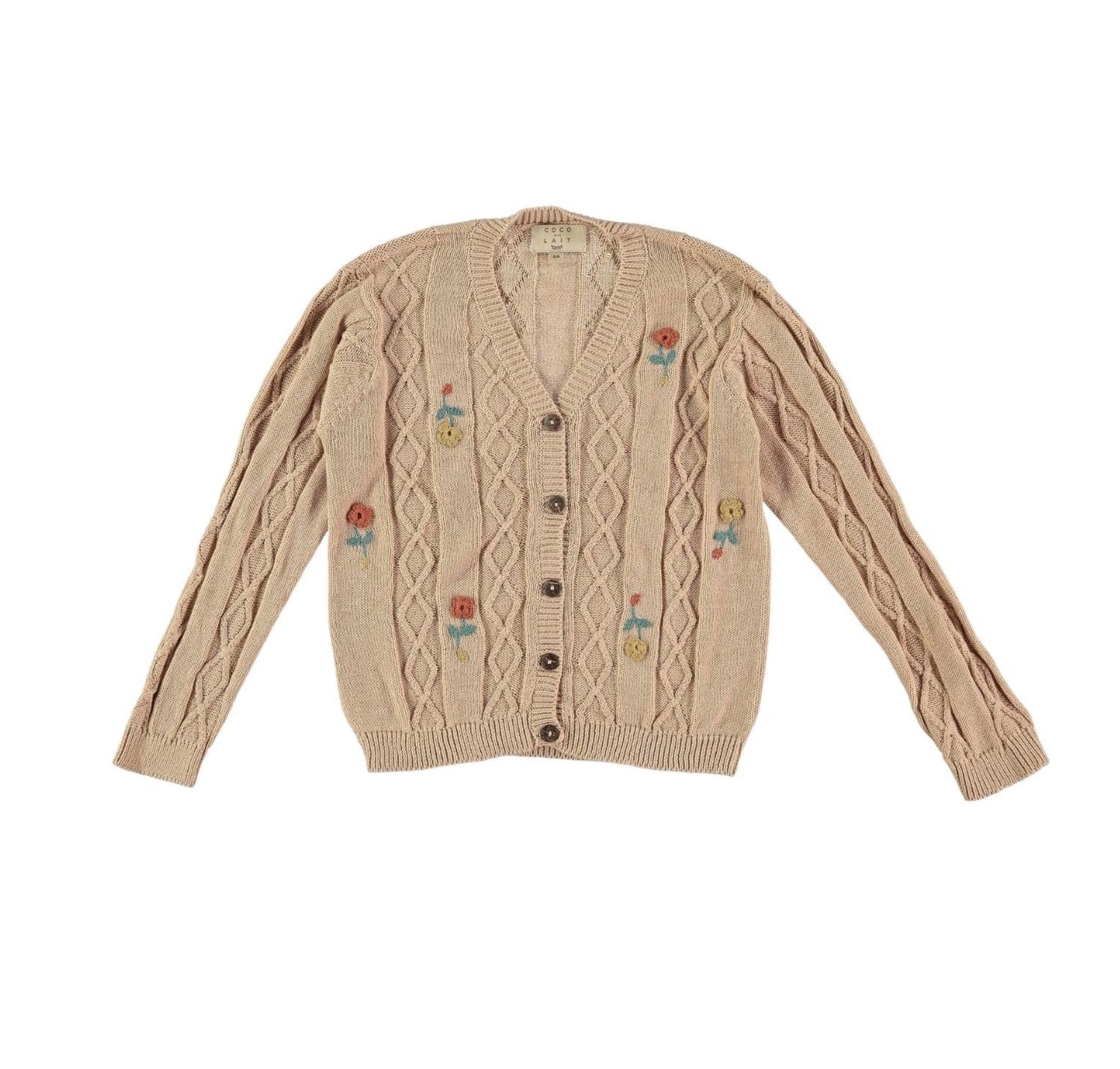 Wild flower knit cardigan Outerwear Coco au lait 