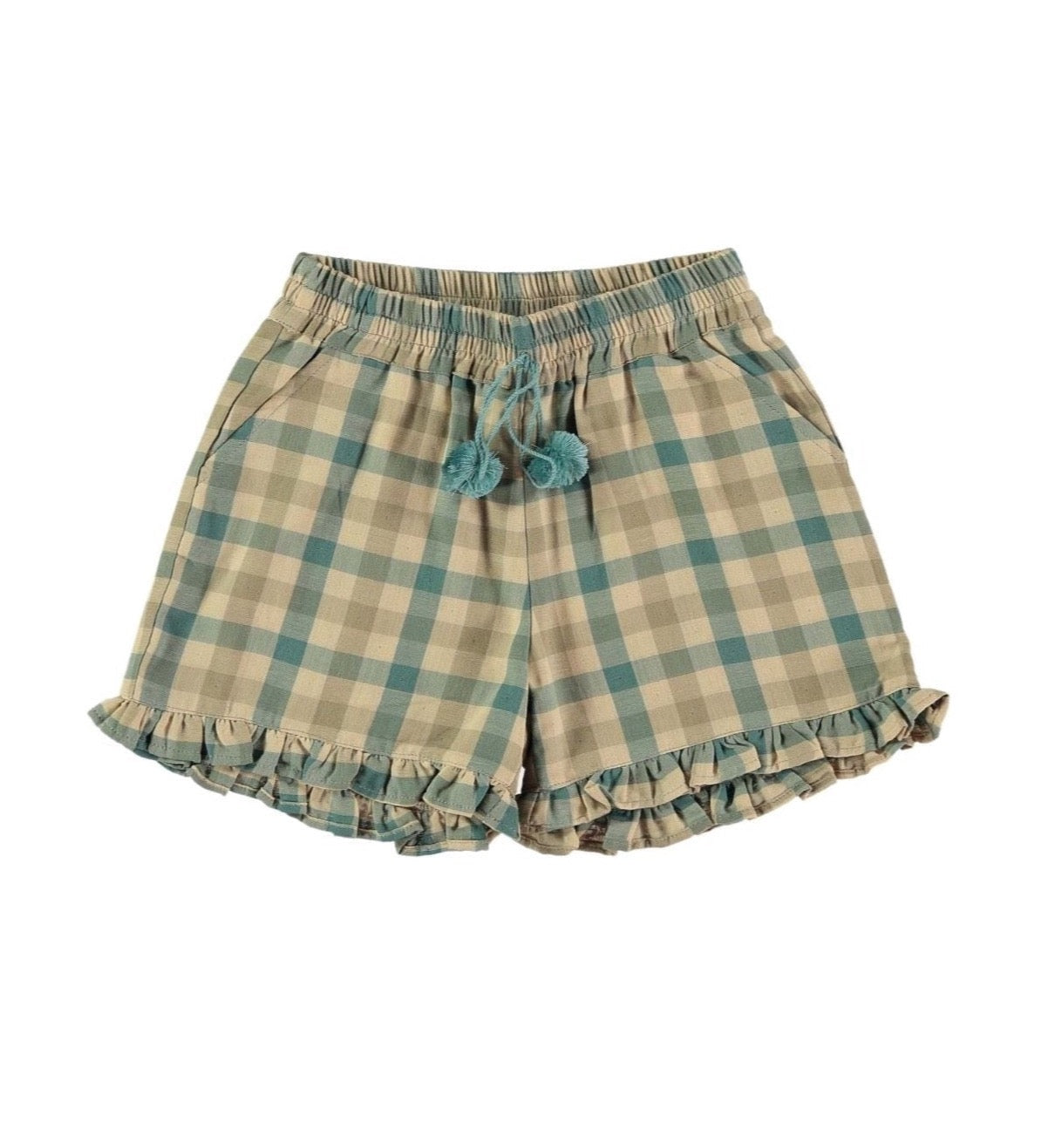 Moss agate woven girls shorts Shorts Coco au lait 