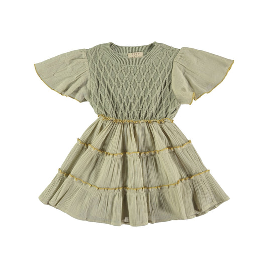 Green aven combined dress Dresses Coco au lait 