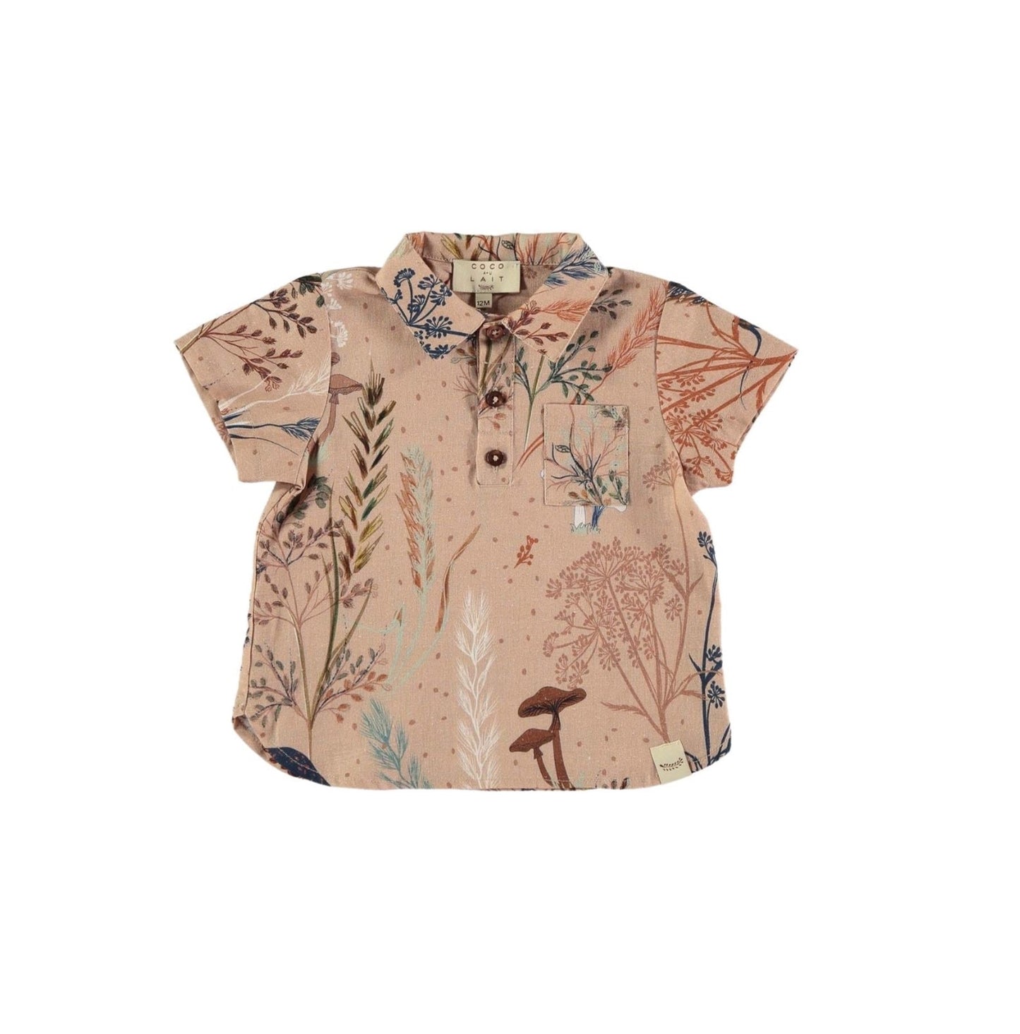 Mushroom forest cotton shirt Tops Coco au lait 