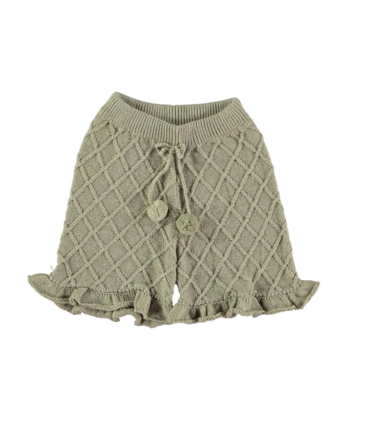 Green aven knitted short Shorts Coco au lait 