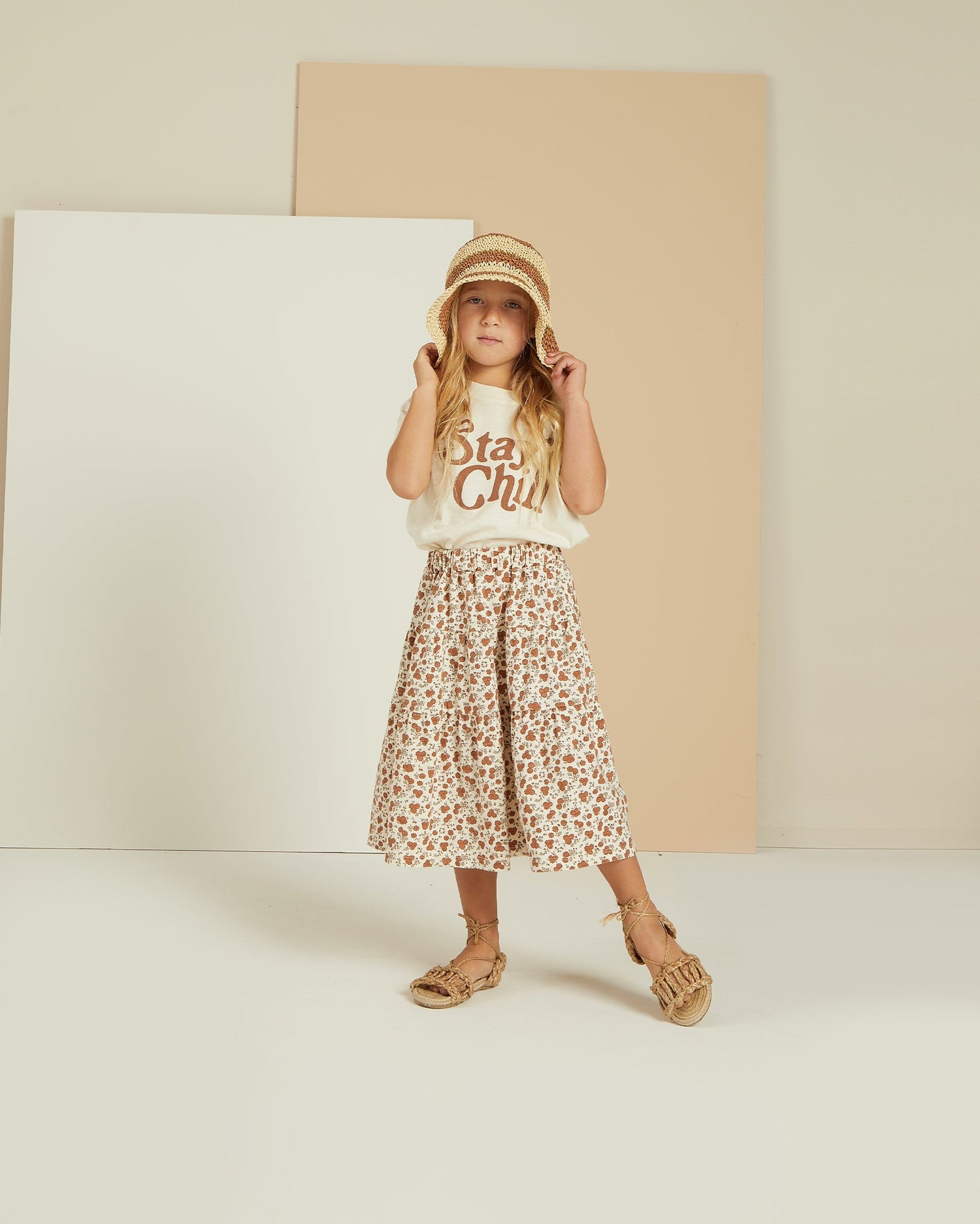 tiered midi skirt garden Skirts Neo Family 