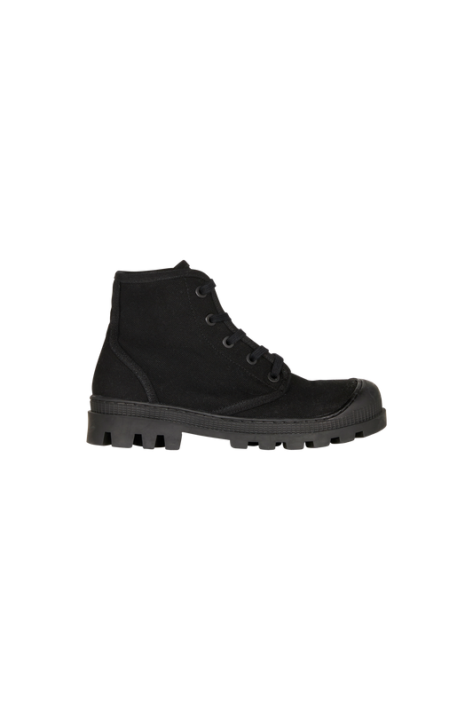 ROCK Ash Black - Canvas Boots