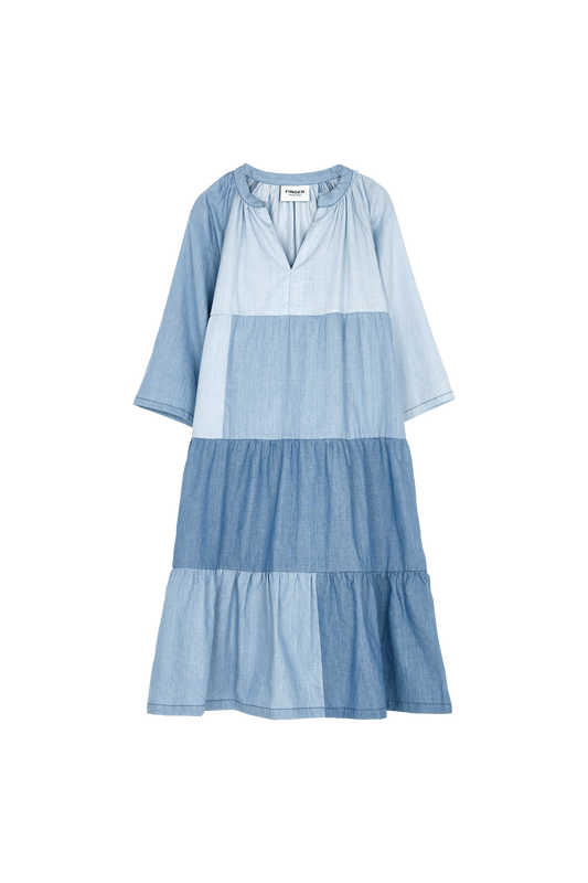ROSABEACH Blue Denim Patch - Long Beach Dress | Women
