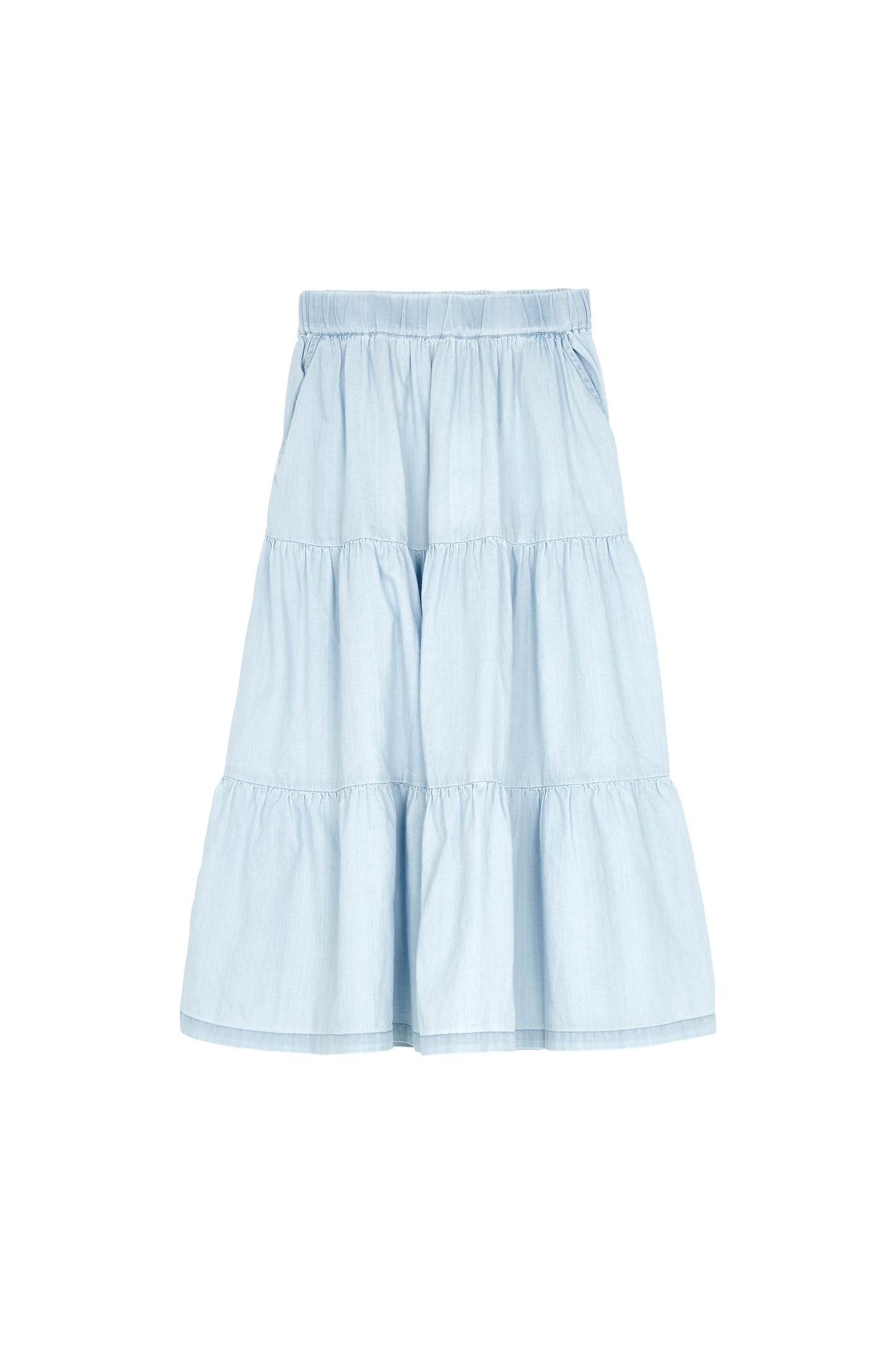 ROSA Bleached Blue Denim - Long Skirt