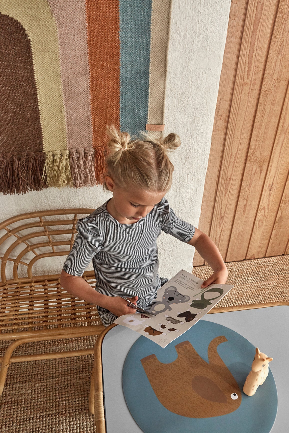 Rainbow Mini Bench - Nature Mini furniture OYOY 