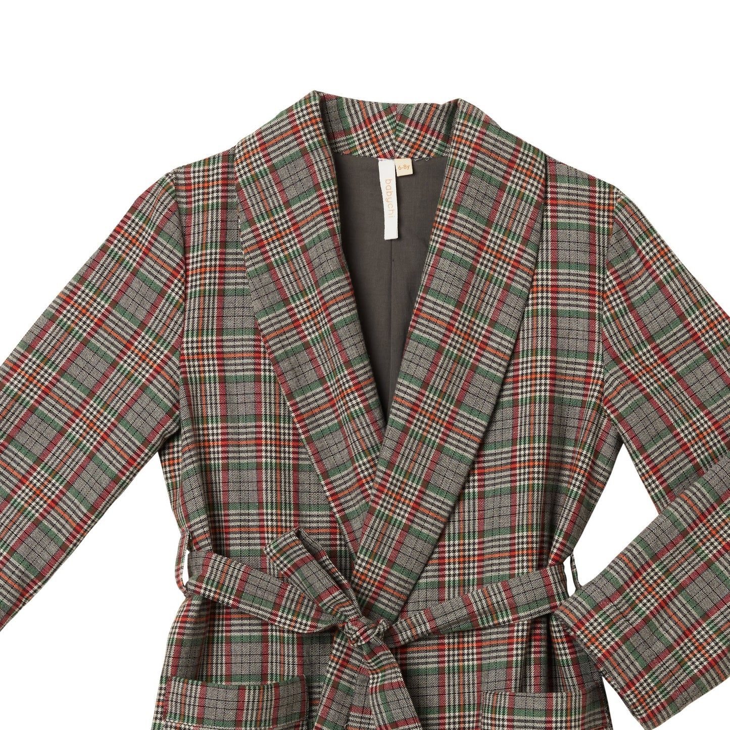 Robe Alf Grey plaid Nightwear BabyChi 
