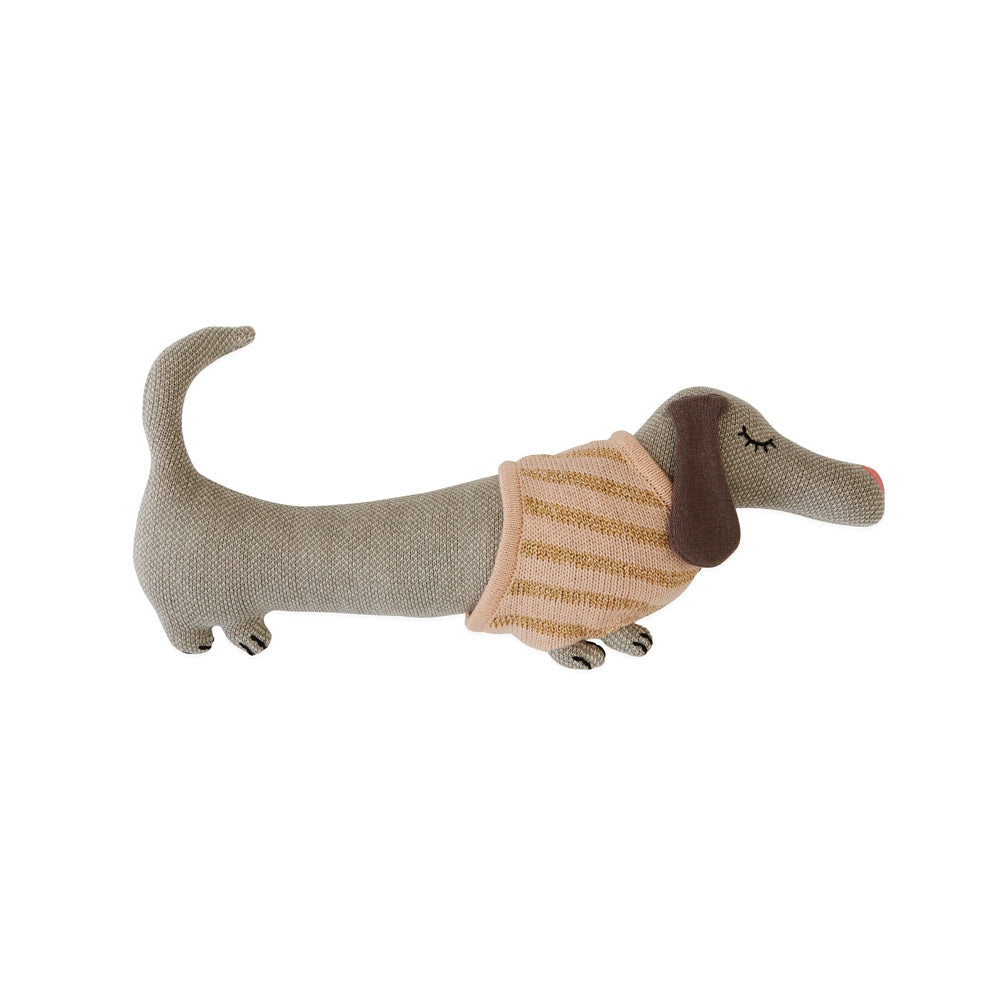 Darling - Baby Daisy Dog - Light Grey / Rose Cuddly toys OYOY 
