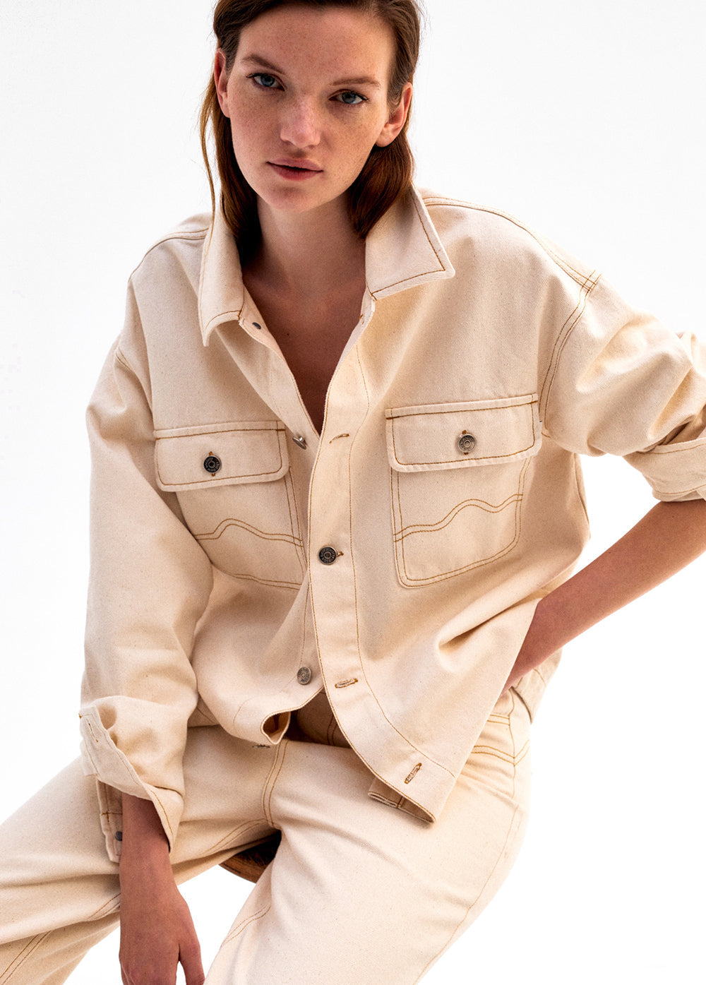 Raw Denim Woman Overshirt Womenswear The New Society 