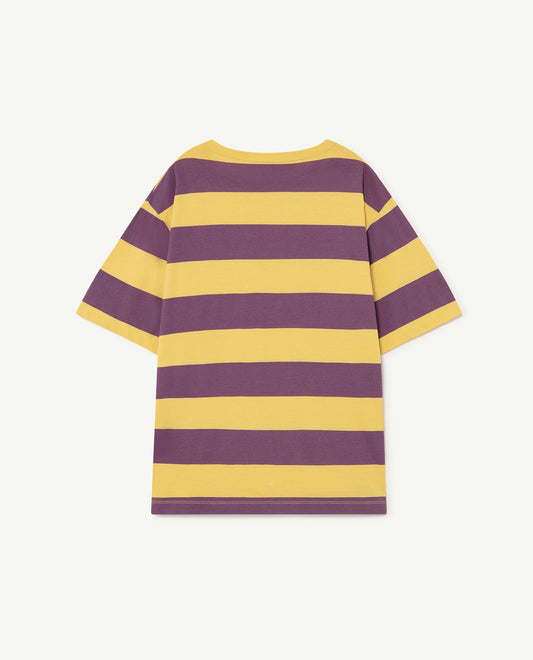 Rooster oversize kids+ t-shirt yellow Stripes Tops The Animals Observatory 