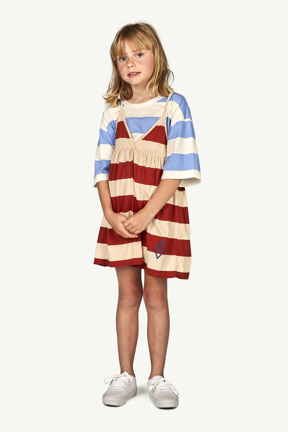 Otter dress Beige Stripes Dresses The Animals Observatory 