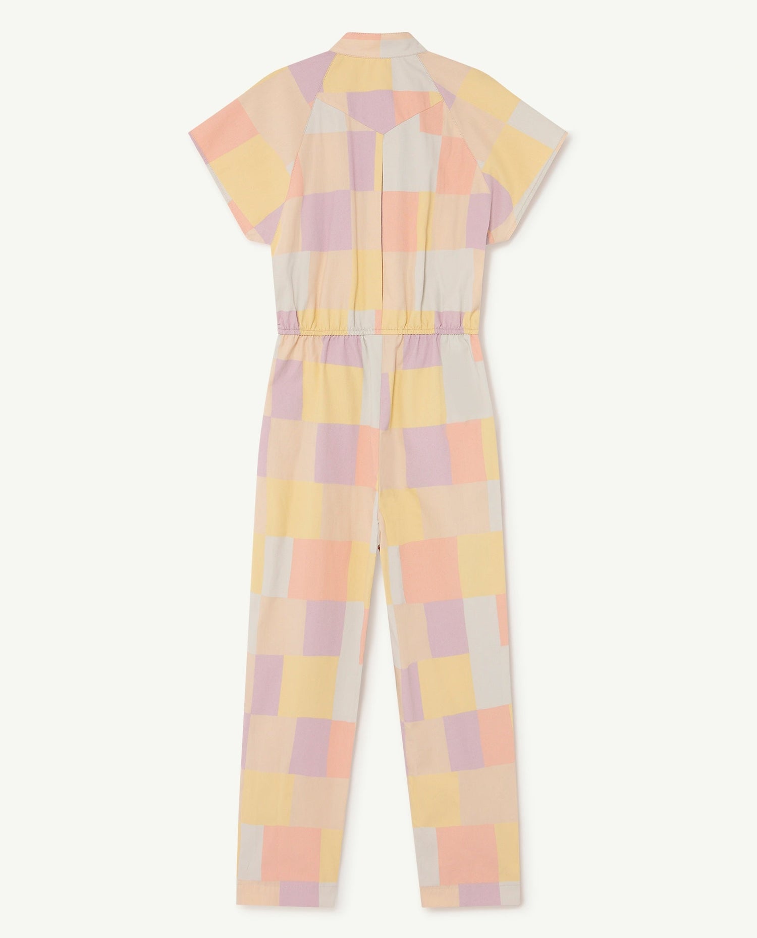 Grasshopper kids jumpsuit Beige cubes Jumpsuits The Animals Observatory 