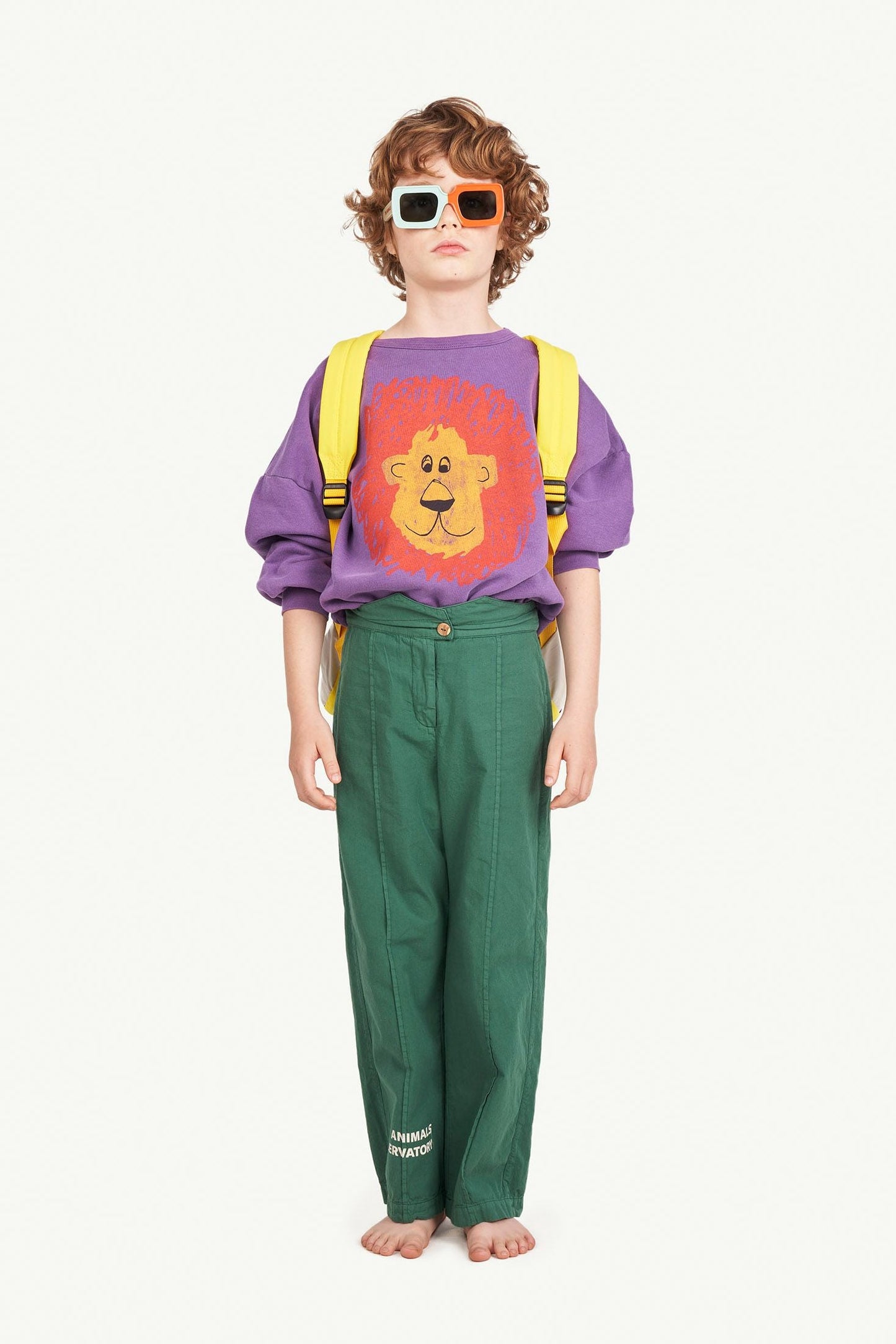 Porcupine kids pants green the animals Trousers The Animals Observatory 