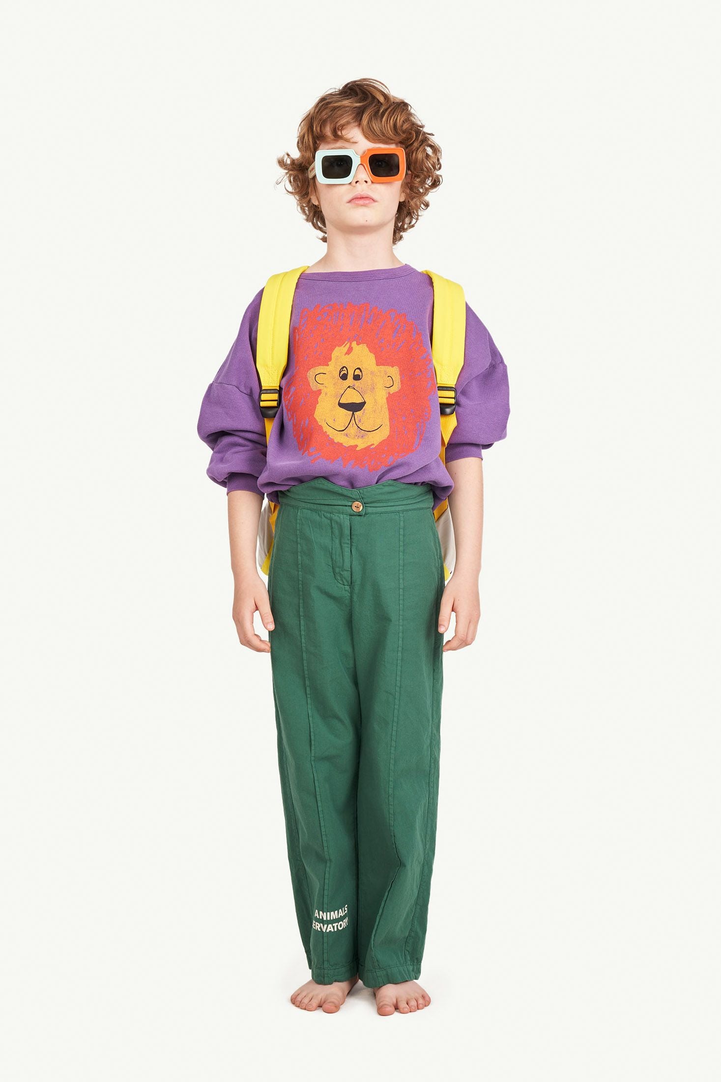 Porcupine kids pants green the animals Trousers The Animals Observatory 