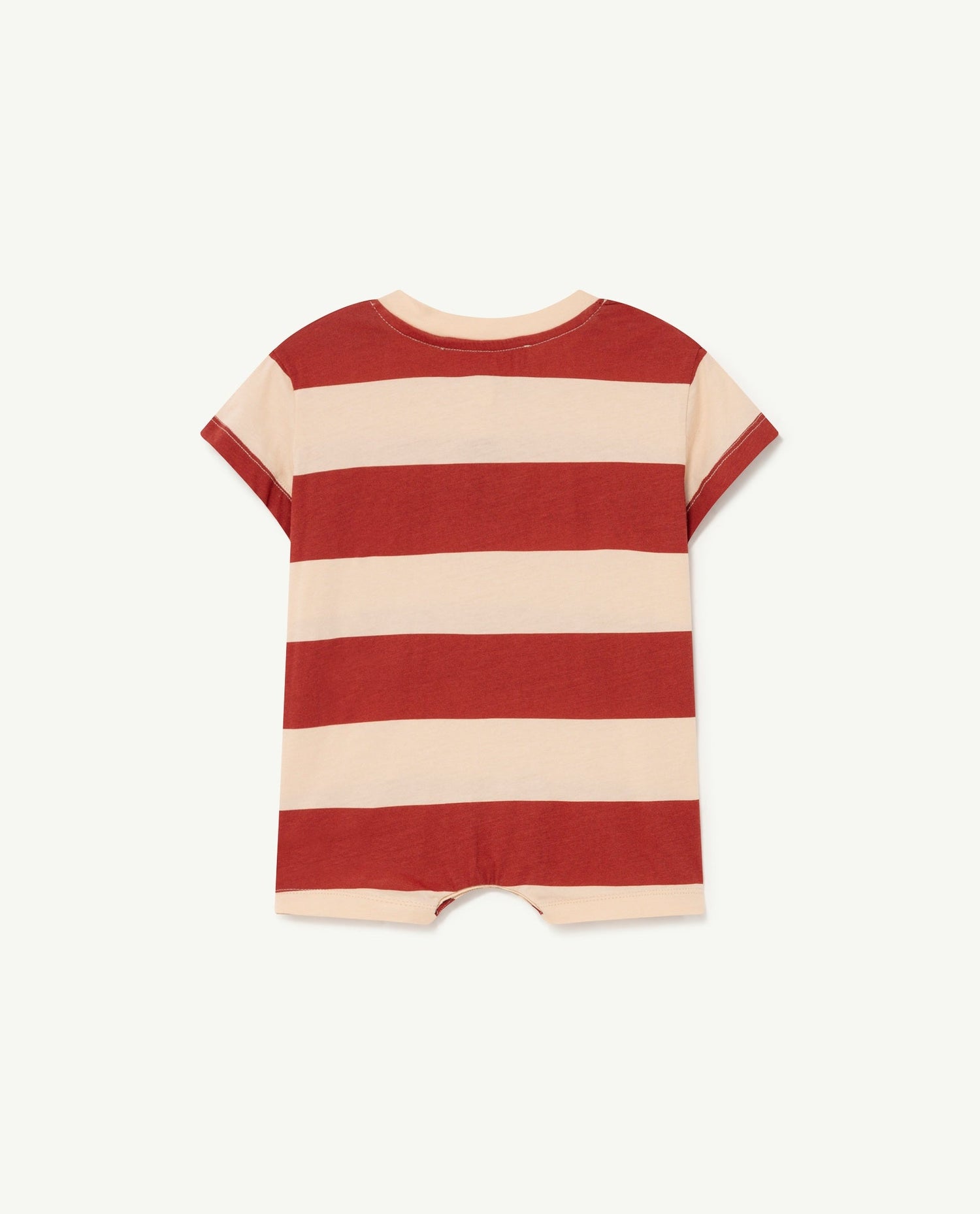 Rabbit baby jumpsuit Beige Stripes Baby Grows The Animals Observatory 
