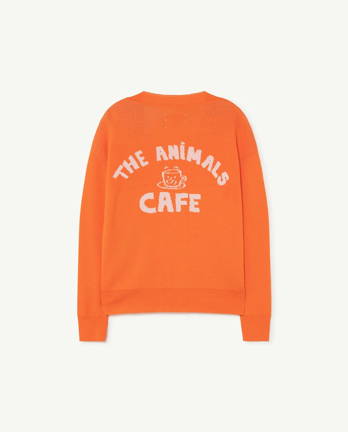 Plain racoon cardigan Orange Knitwear The Animals Observatory 