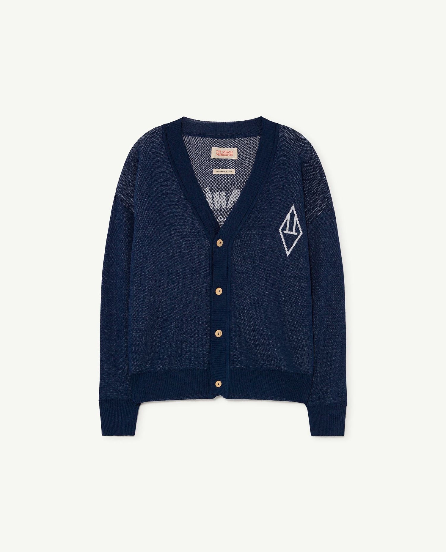 Plain Racoon Cardigan navy Knitwear The Animals Observatory 
