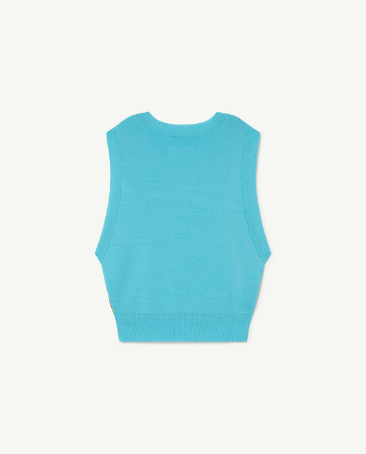 Bat kids vest blue logo Tops The Animals Observatory 