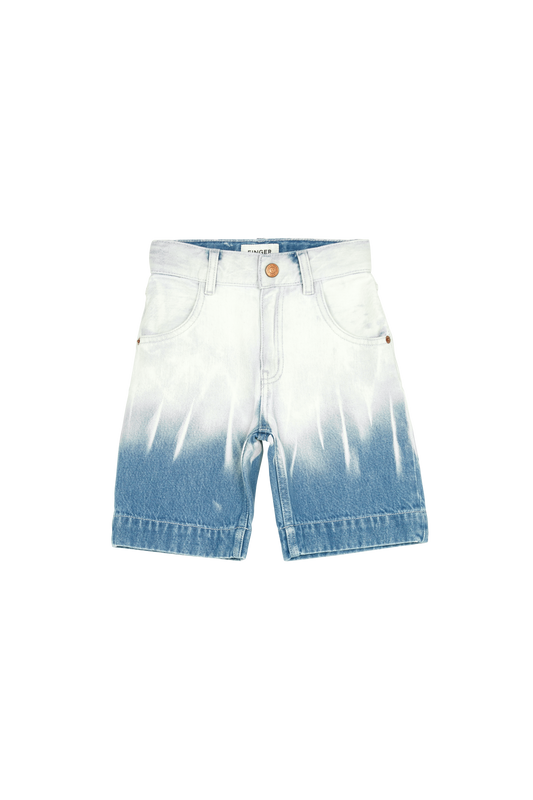 SALLY Bleached Blue Dip Dye - Large Bermuda Shorts | Women