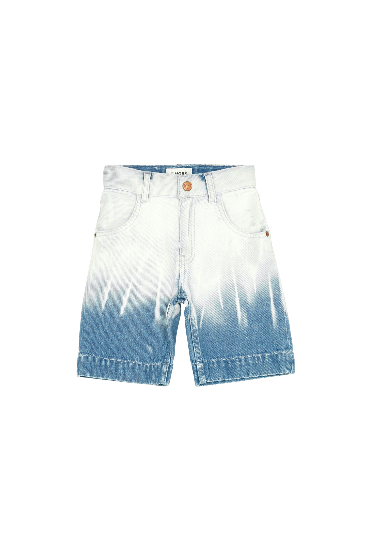 SALLY Bleached Blue Dip Dye - Large Bermuda Shorts