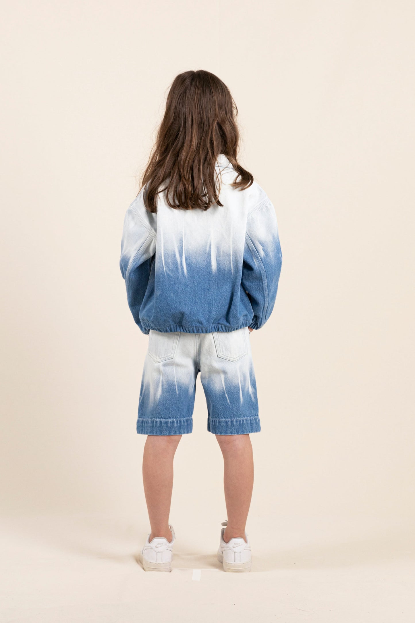 SALLY Bleached Blue Dip Dye - Large Bermuda Shorts