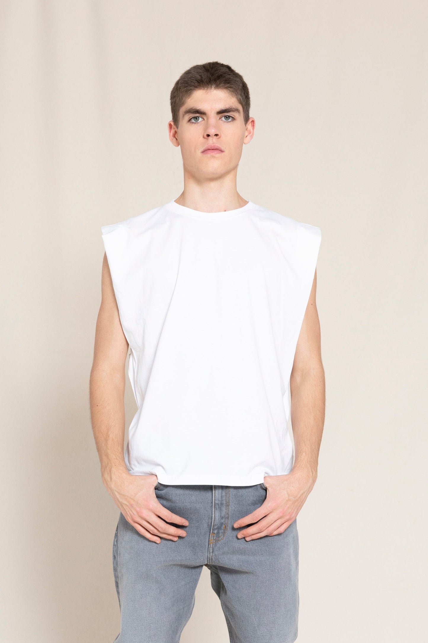 SC 003 White - Sleeveless T Shirt | Women