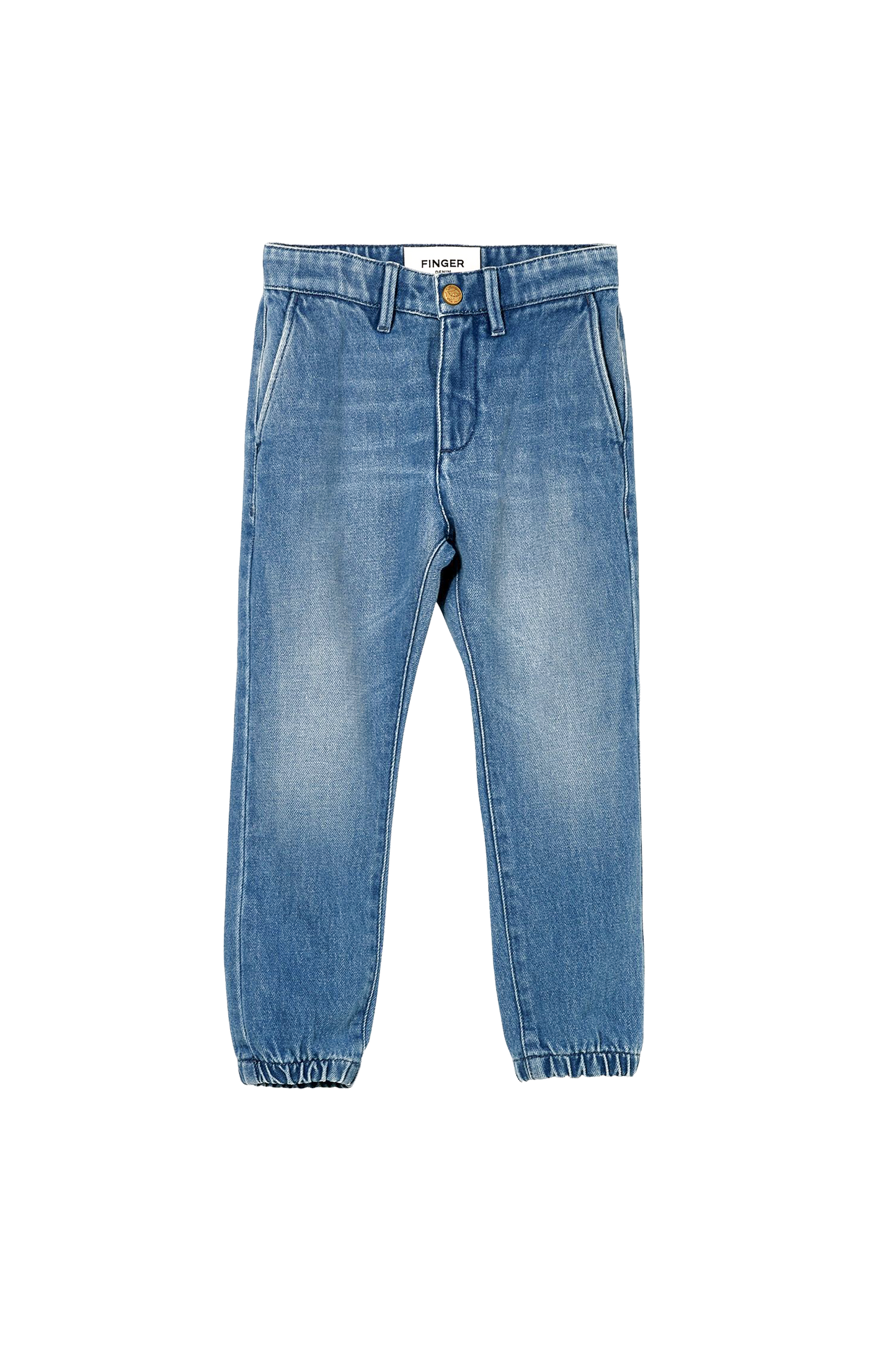 SKATER Medium Blue - Elasticed Bottom Chino Fit Pants