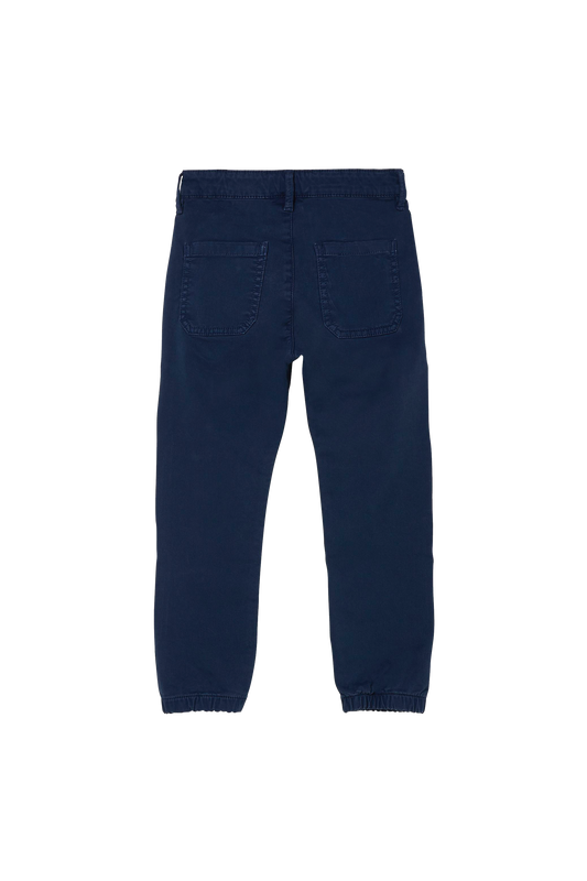 SKATER Navy S - Elasticed Bottom Chino Fit Pants | Women