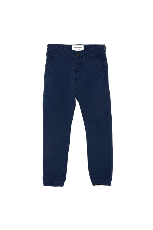 SKATER Navy S - Elasticed Bottom Chino Fit Pants