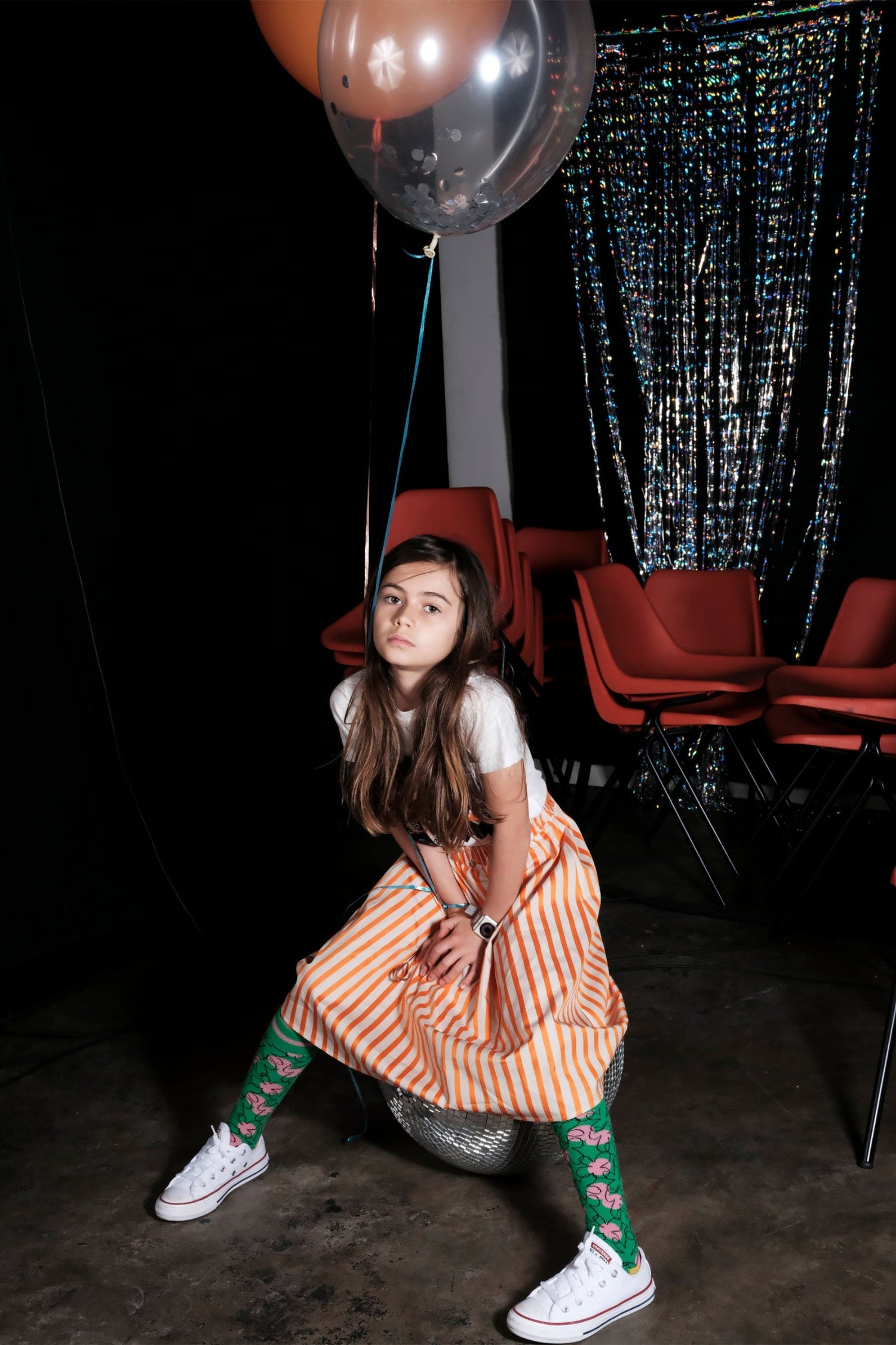 Lurdes Orange Stripes Skirts Wolf & Rita 