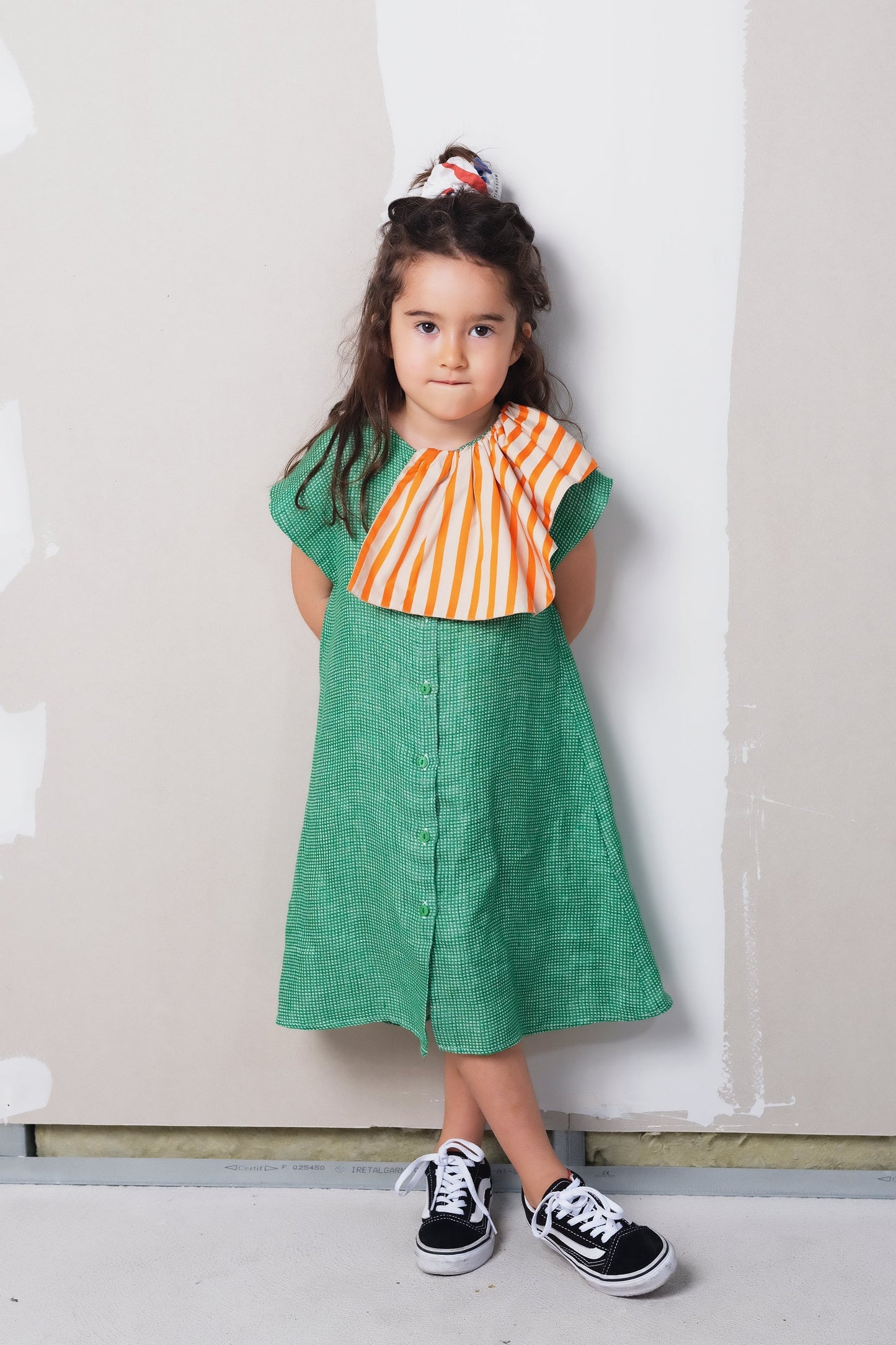 Amália Green Linen Dresses Wolf & Rita 