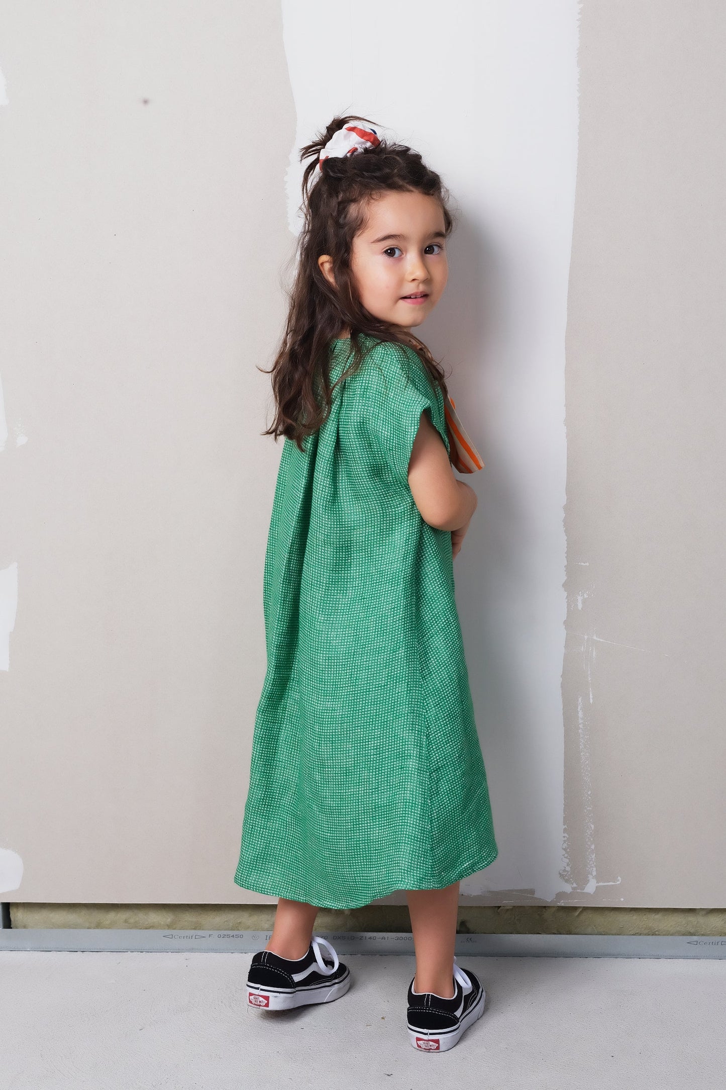 Amália Green Linen Dresses Wolf & Rita 