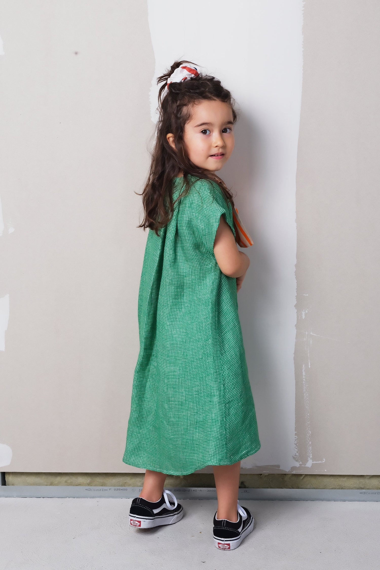 Amália Green Linen Dresses Wolf & Rita 