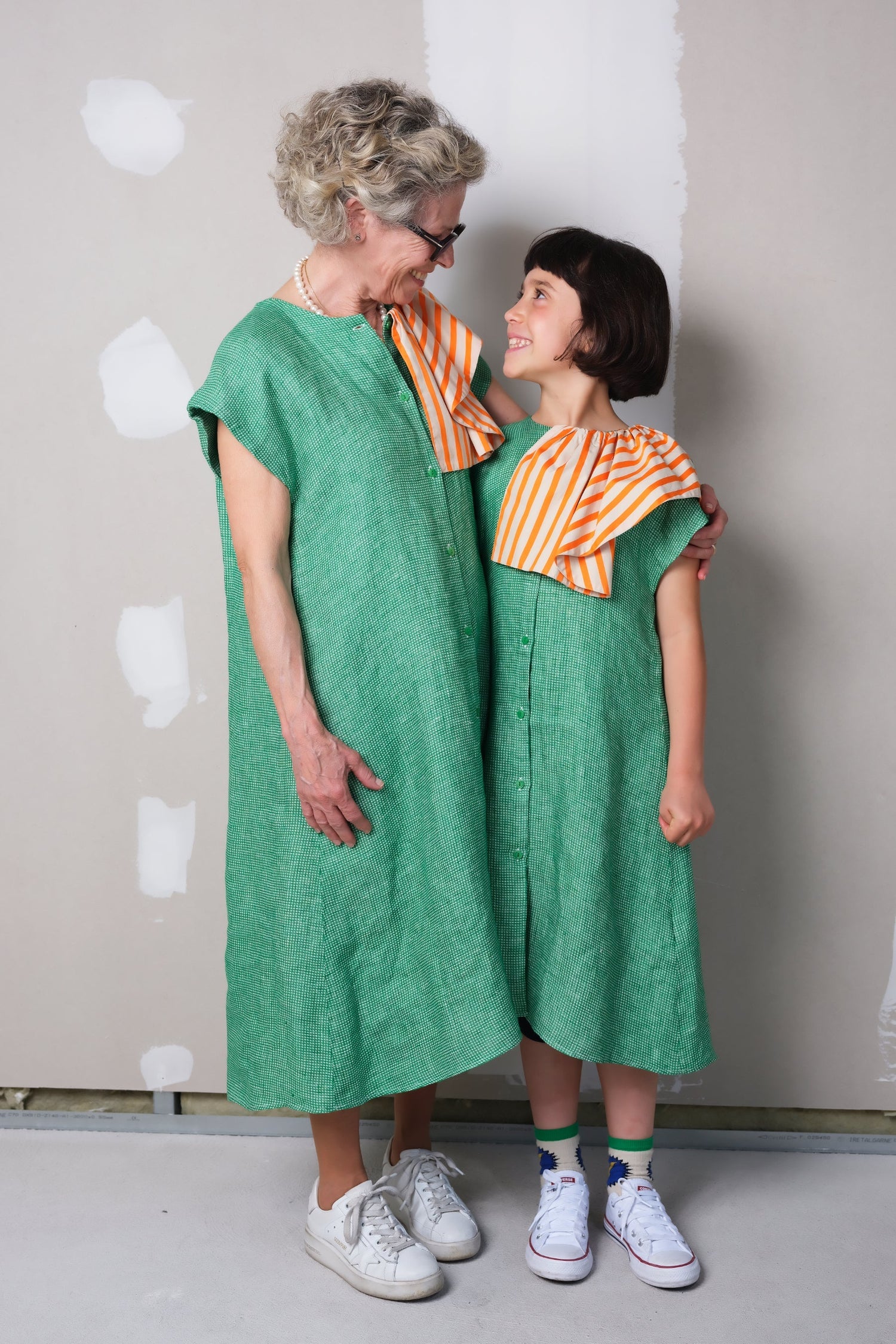 Amália Green Linen Dresses Wolf & Rita 