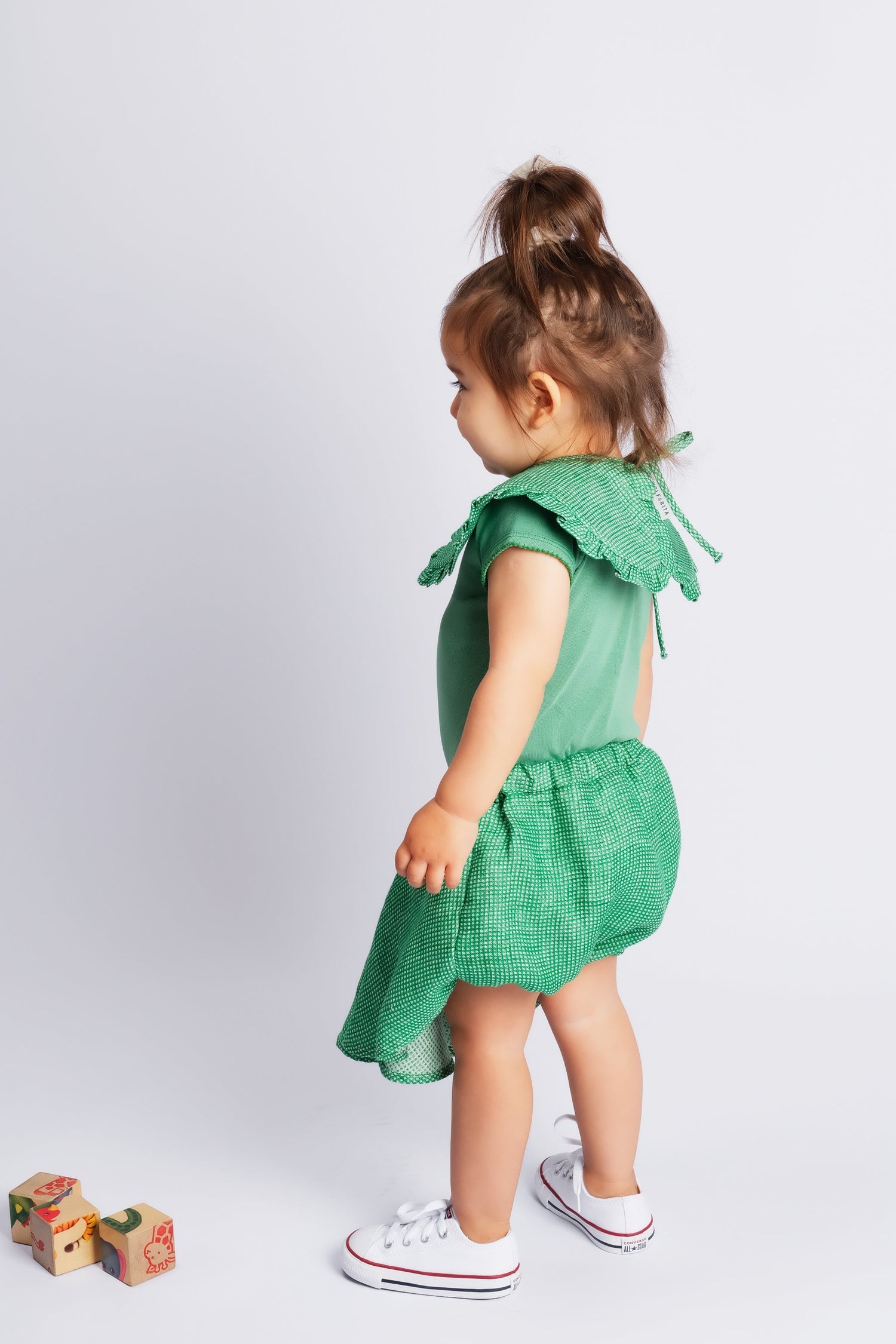 Luisa Green Linen SHORTS Wolf & Rita 