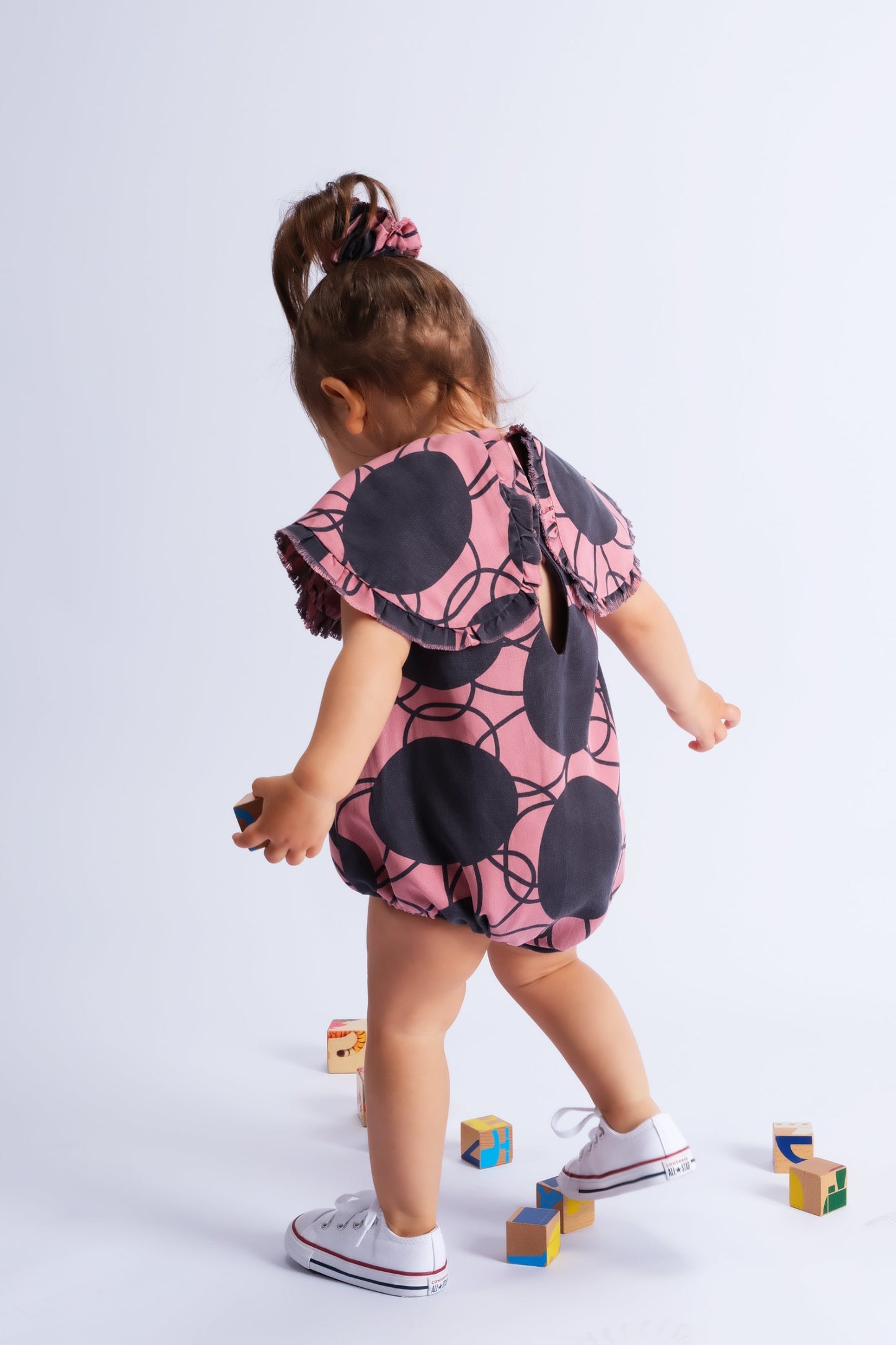 Luna Retro Flowers Pink JUMPSUIT Wolf & Rita 