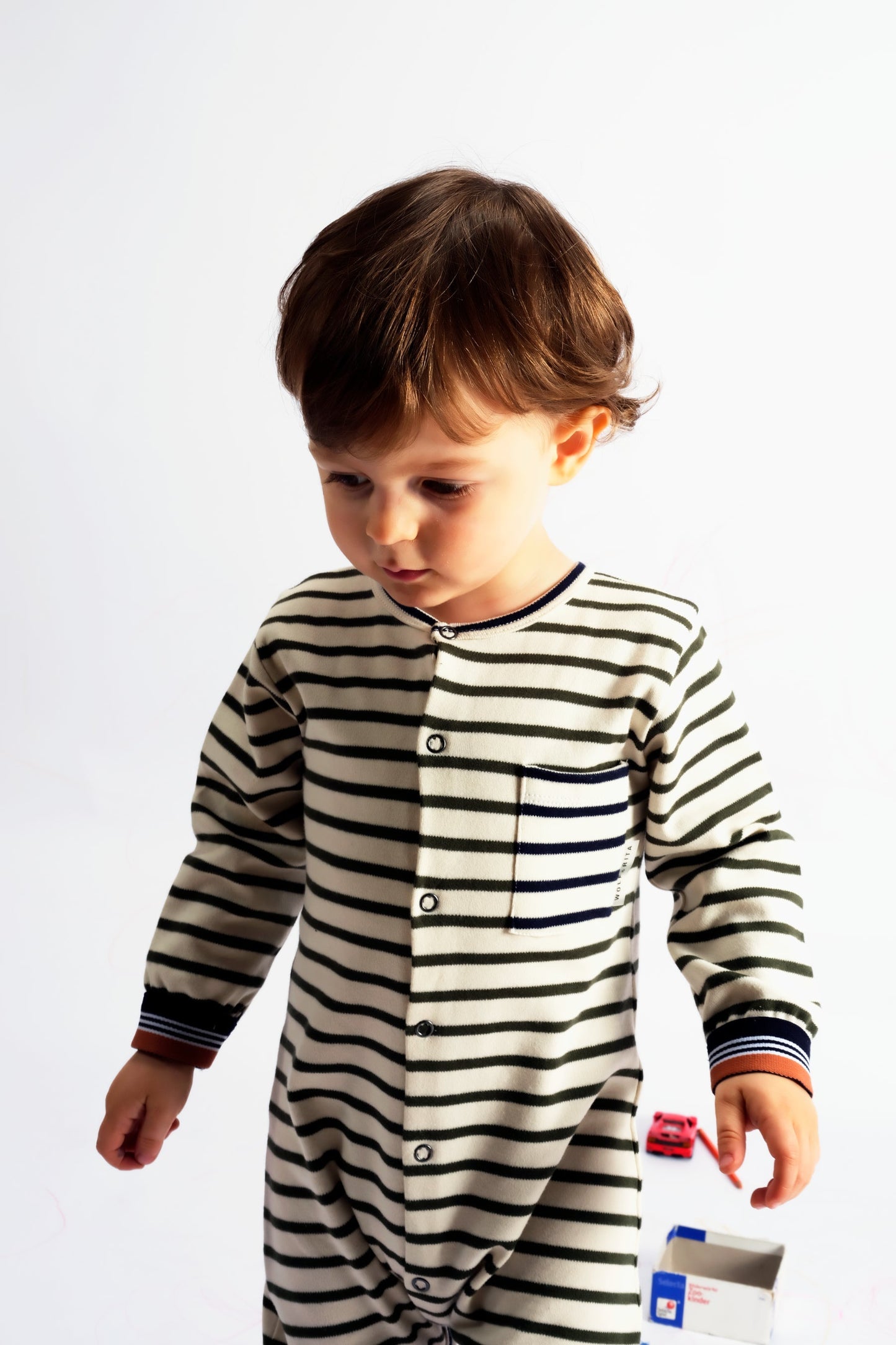 Laureano Green Stripes JUMPSUIT Wolf & Rita 