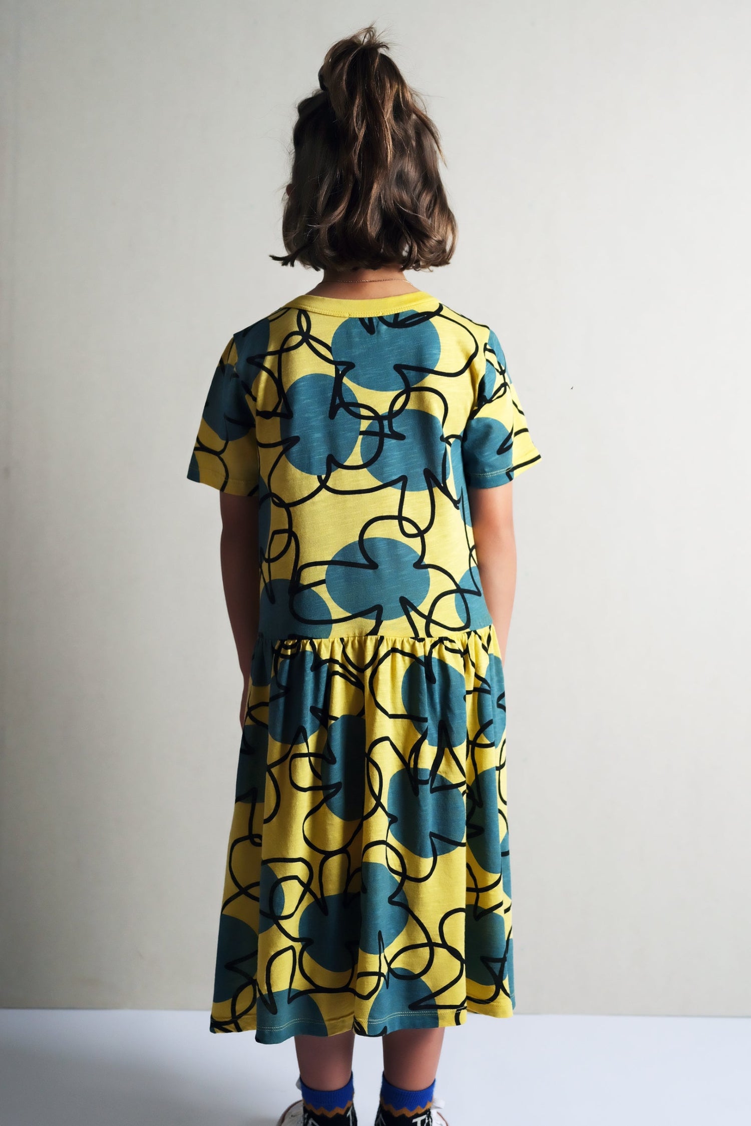 Jacinta Retro Flowers Yellow DRESS Wolf & Rita 